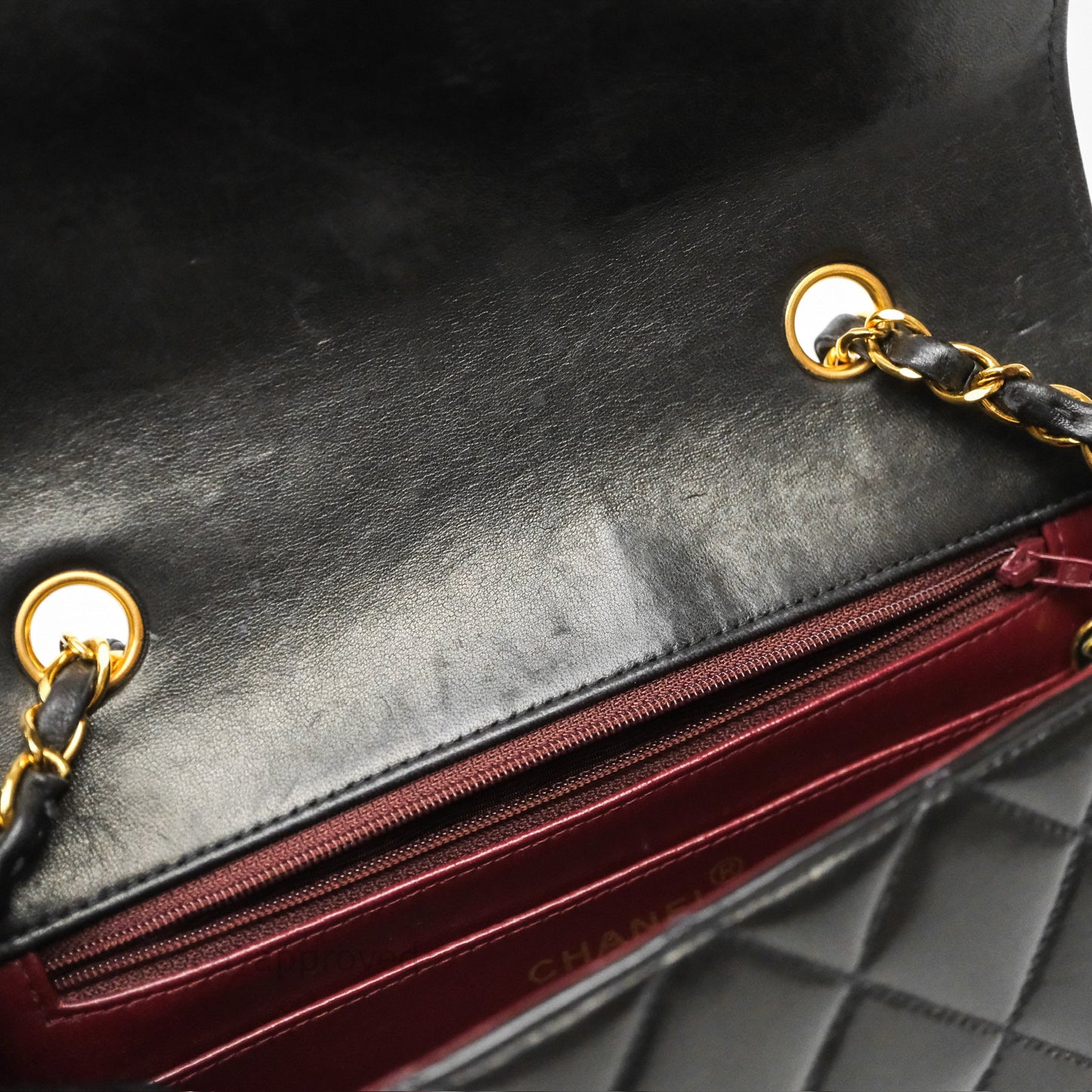 Chanel Vintage Small Diana Bag Quilted Black Lambskin 24K Gold Hardware