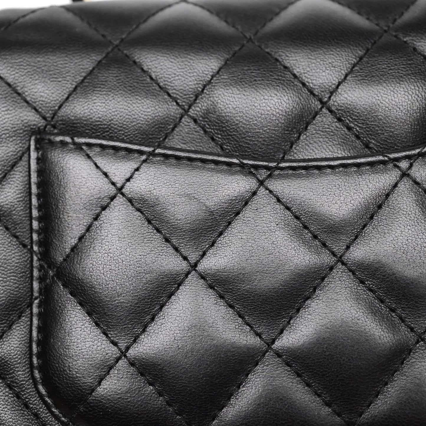 Chanel Mini Square Black Lambskin Gold Hardware