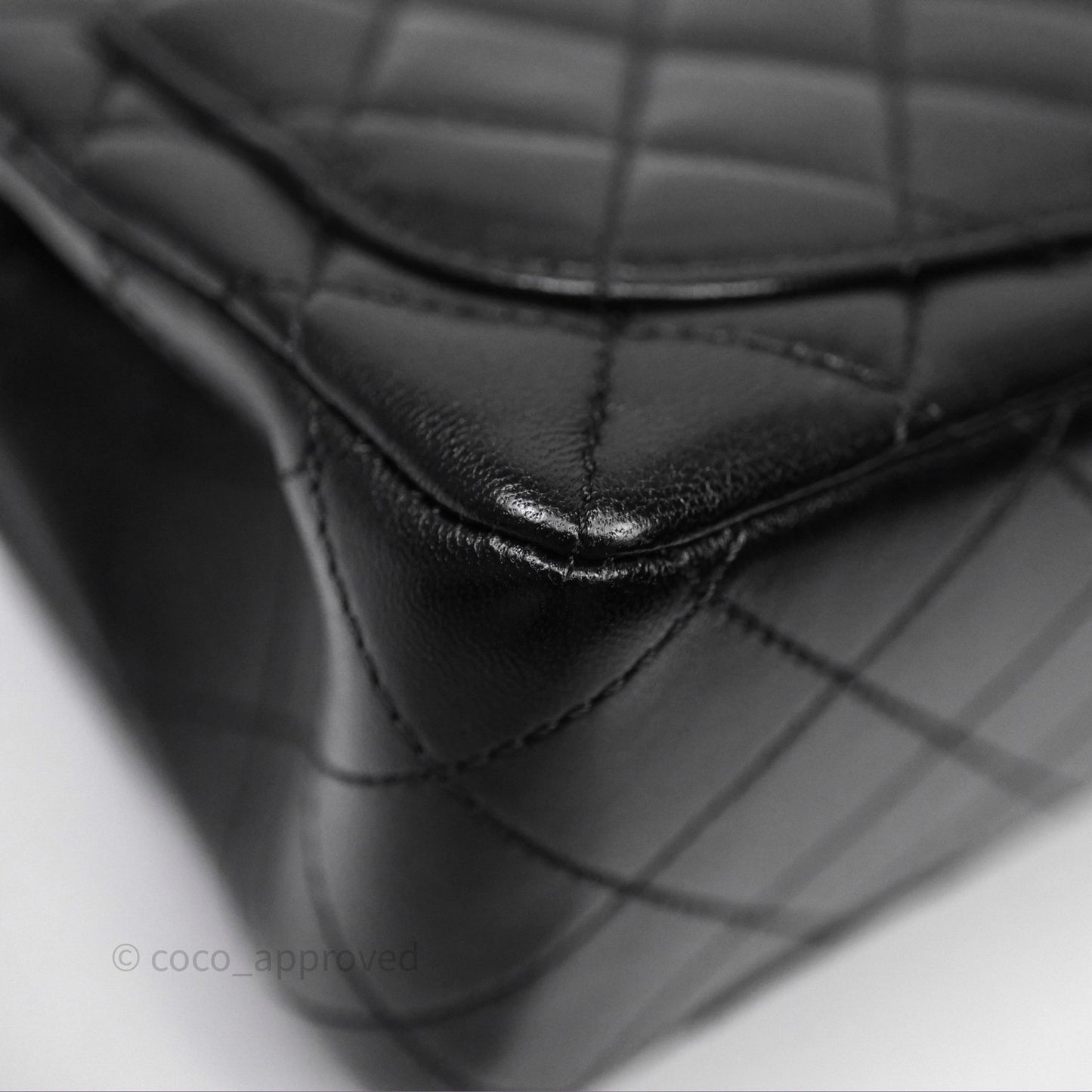 Chanel Pearl Crush Mini Square Quilted Black Lambskin Aged Gold Hardware