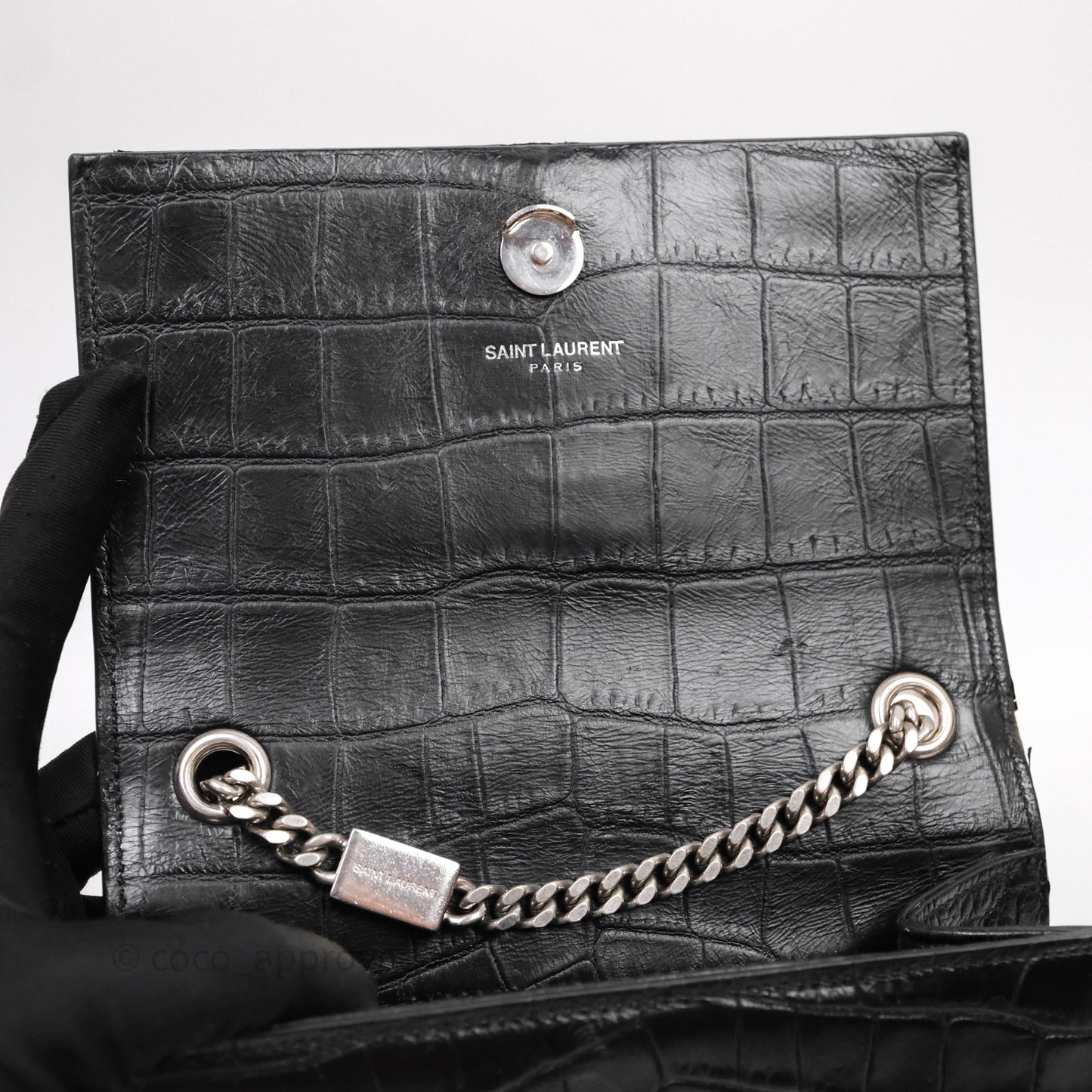 Saint Laurent Kate Tassel Bag Black Silver Hardware