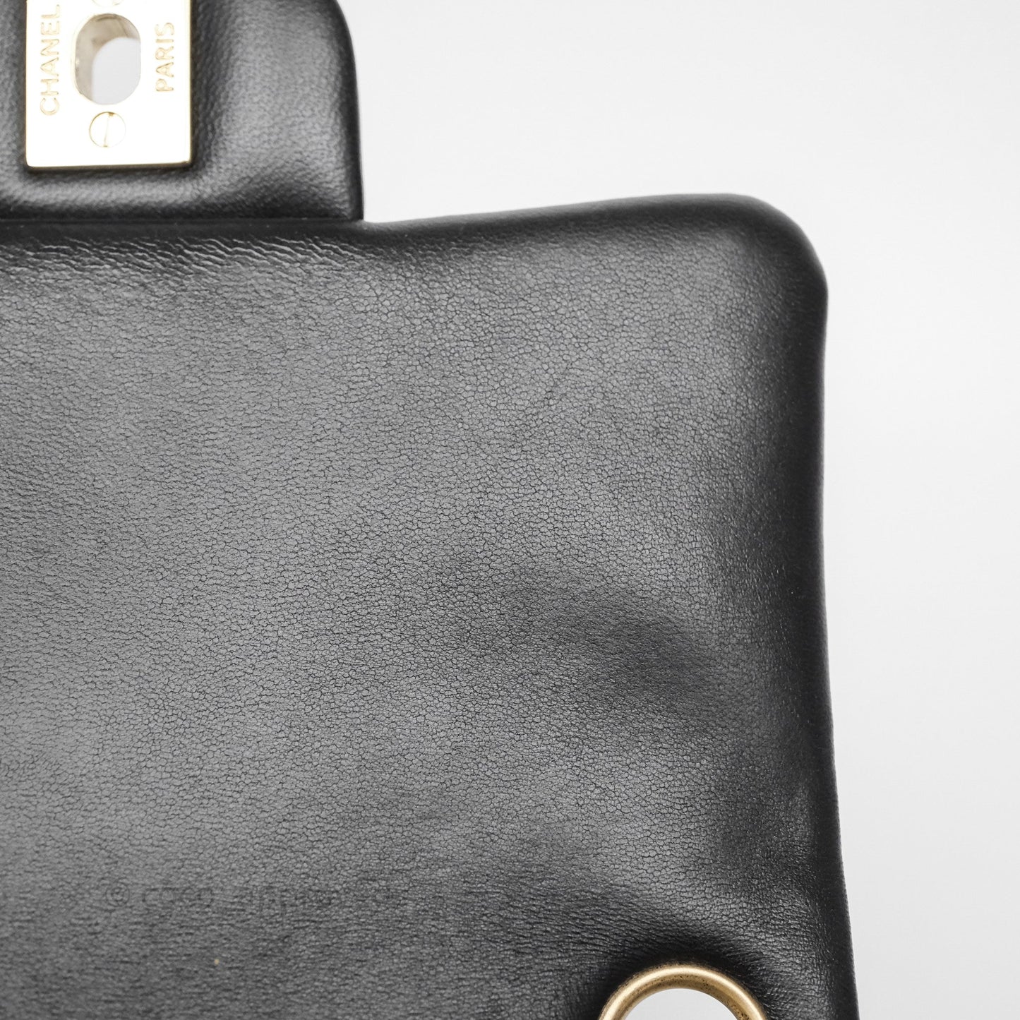 Chanel Mini Square Black Lambskin Gold Hardware