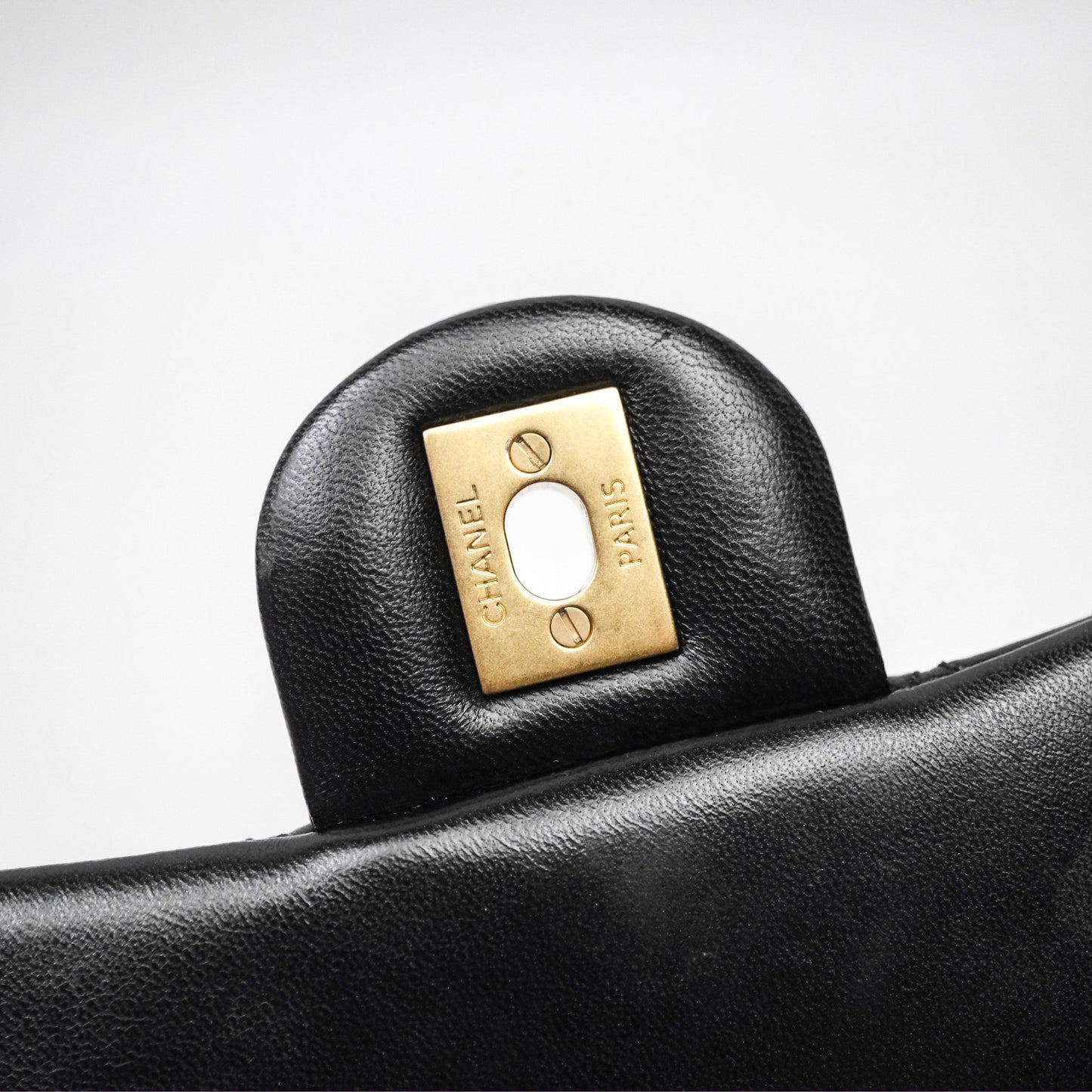 Chanel Pearl Crush Mini Square Quilted Black Lambskin Aged Gold Hardware