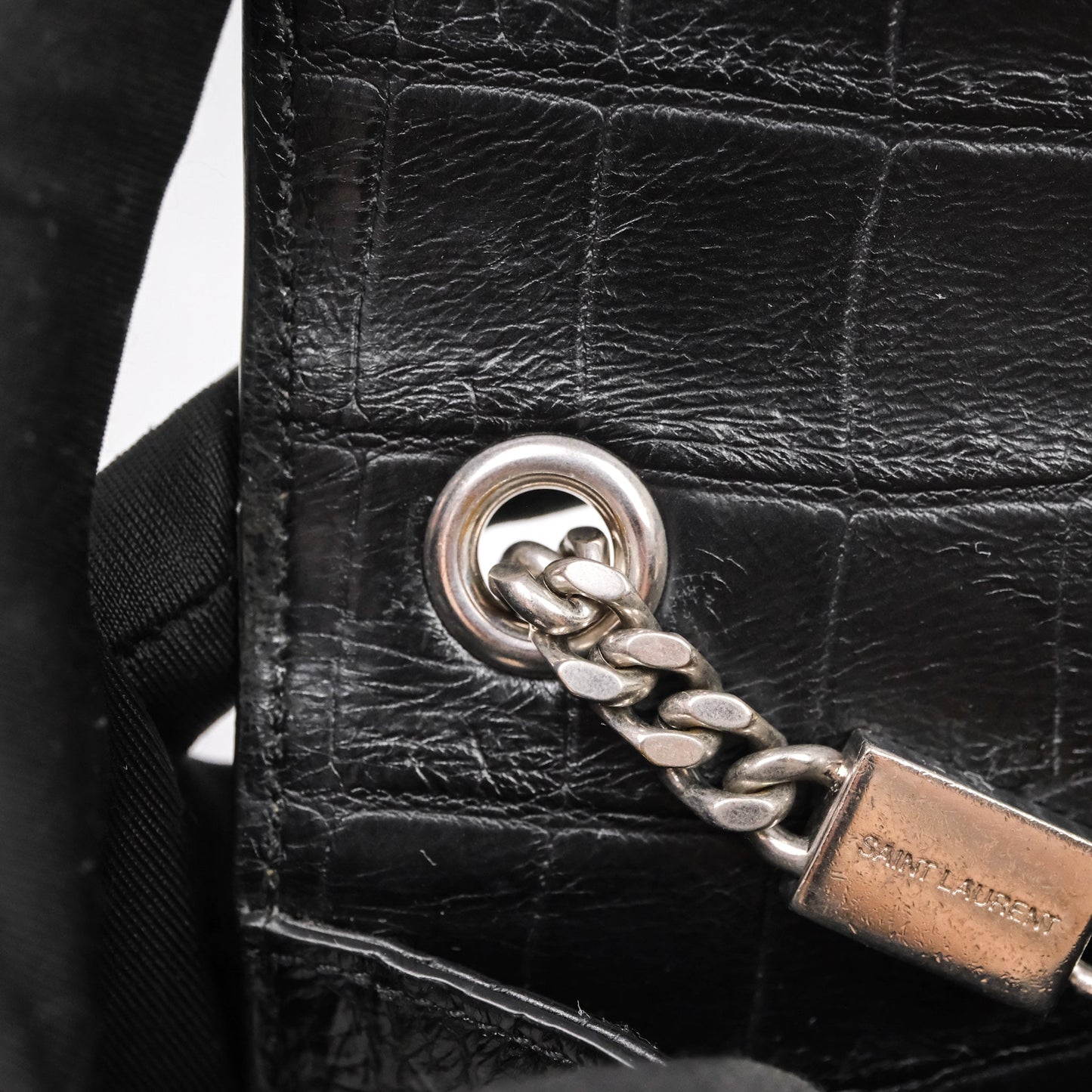 Saint Laurent Kate Tassel Bag Black Silver Hardware
