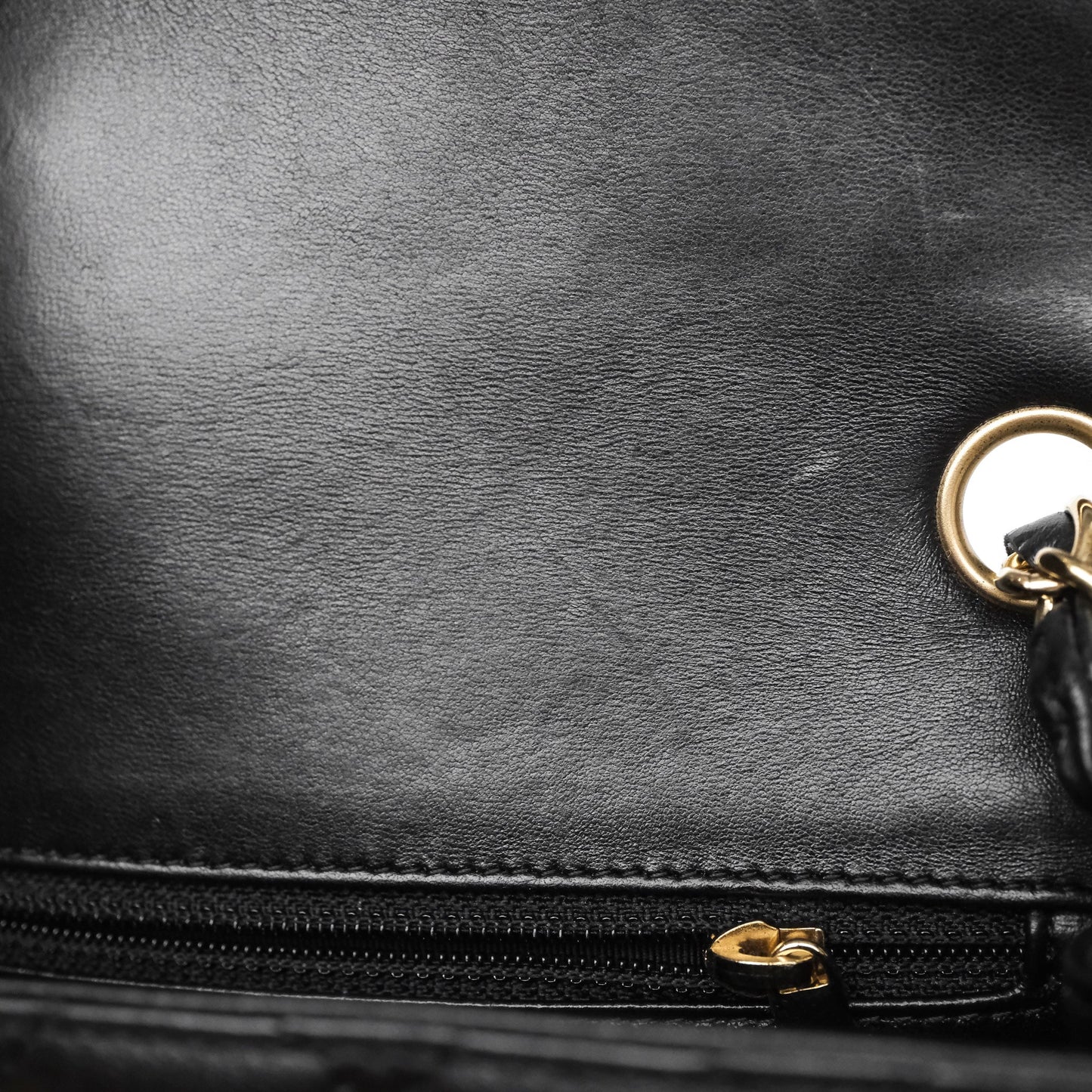 Chanel Mini Square Black Lambskin Gold Hardware