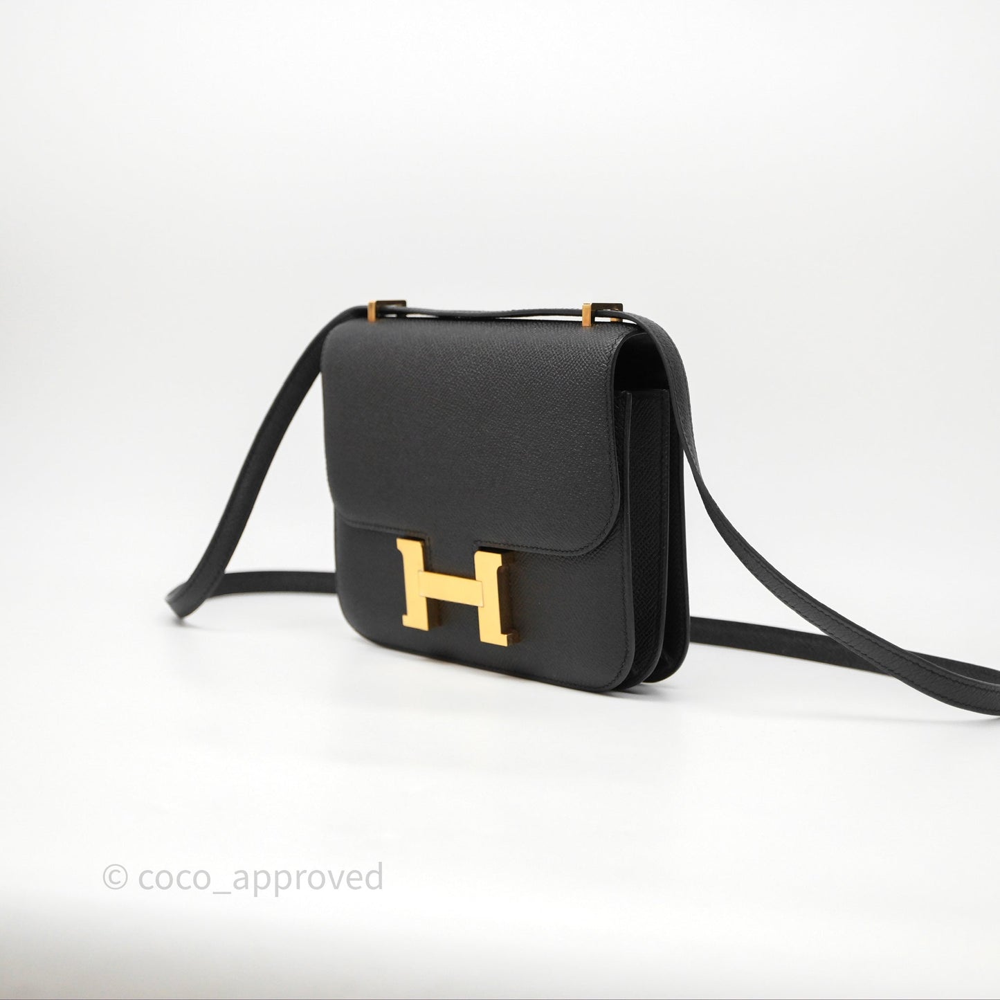 Hermès Constance Mini 18cm Black Noir 89 Epsom Gold Hardware
