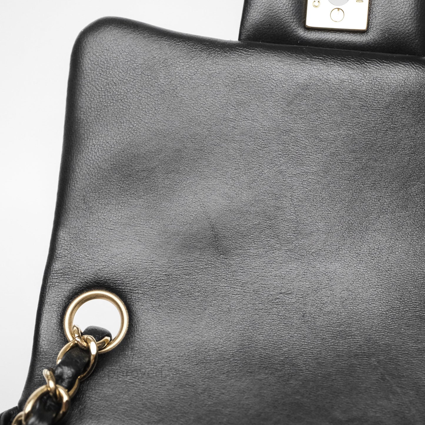 Chanel Mini Square Black Lambskin Gold Hardware