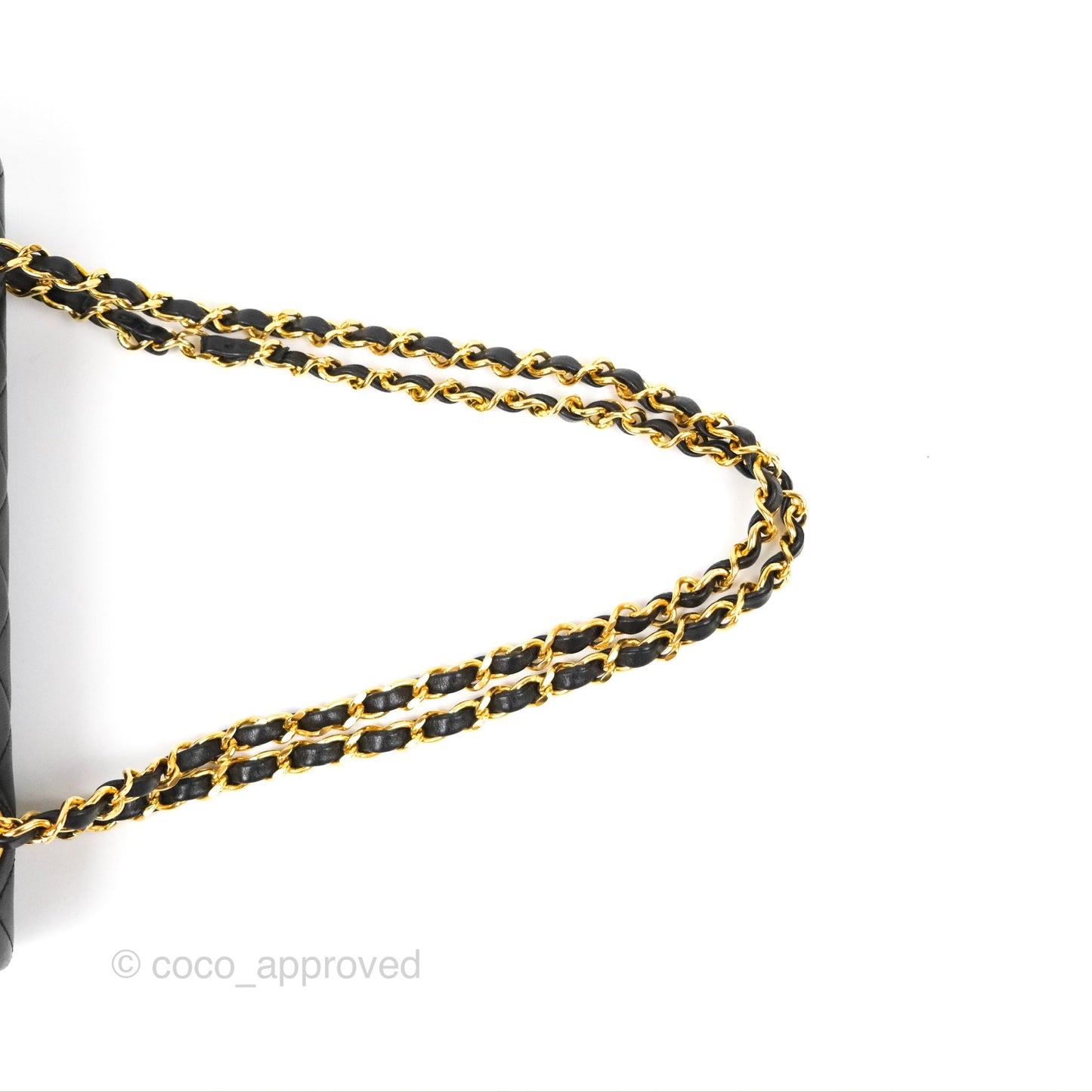 Chanel Vintage Small Classic Flap Black Lambskin 24K Gold Hardware