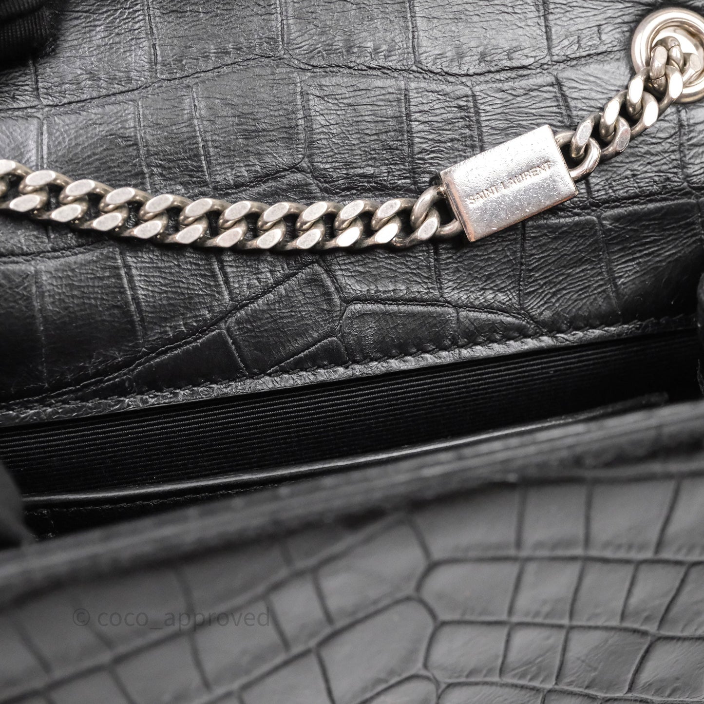 Saint Laurent Kate Tassel Bag Black Silver Hardware