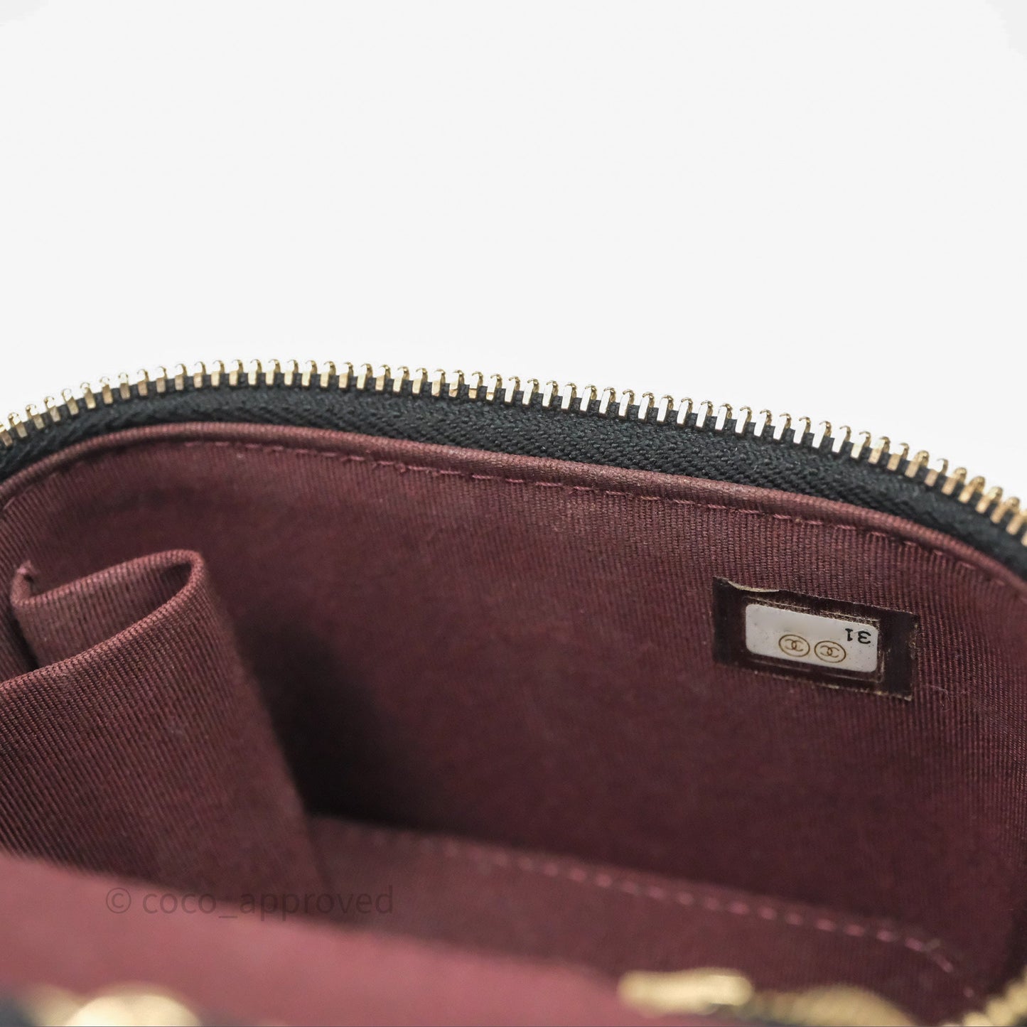 Chanel Mini Vanity With Chain Black Caviar Gold Hardware
