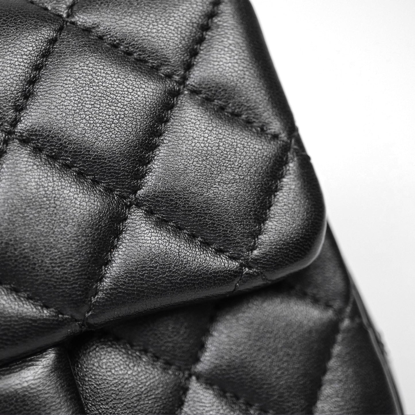 Chanel Pearl Crush Mini Square Quilted Black Lambskin Aged Gold Hardware