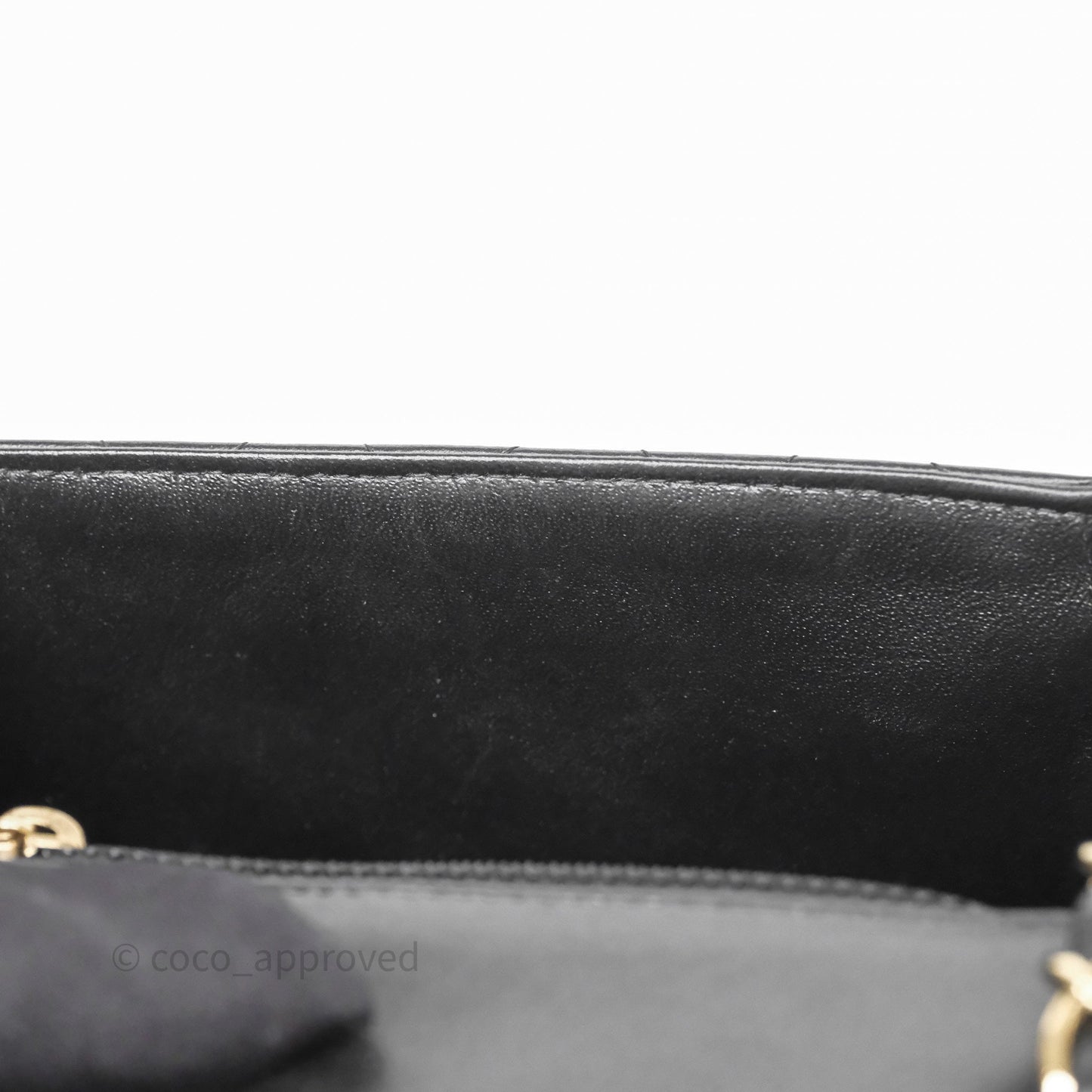 Chanel Mini Square Black Lambskin Gold Hardware