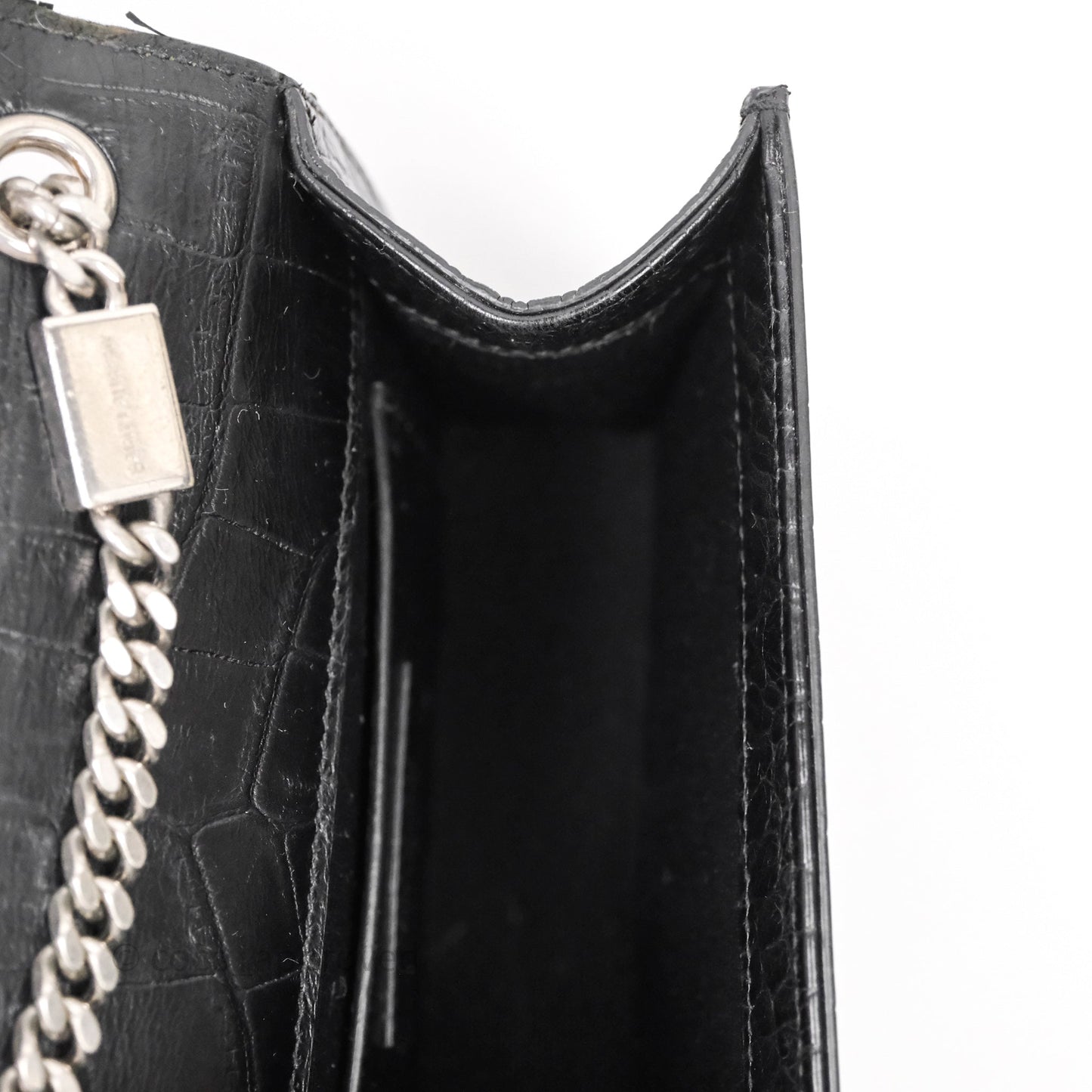 Saint Laurent Kate Tassel Bag Black Silver Hardware