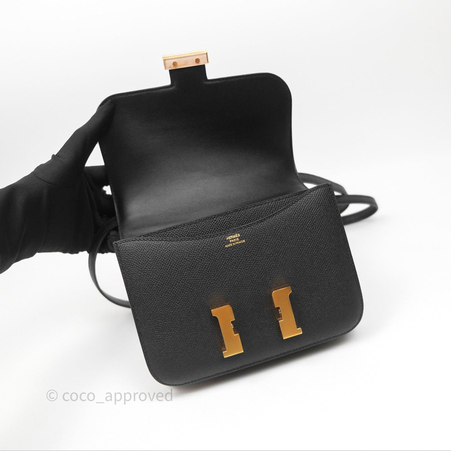 Hermès Constance Mini 18cm Black Noir 89 Epsom Gold Hardware