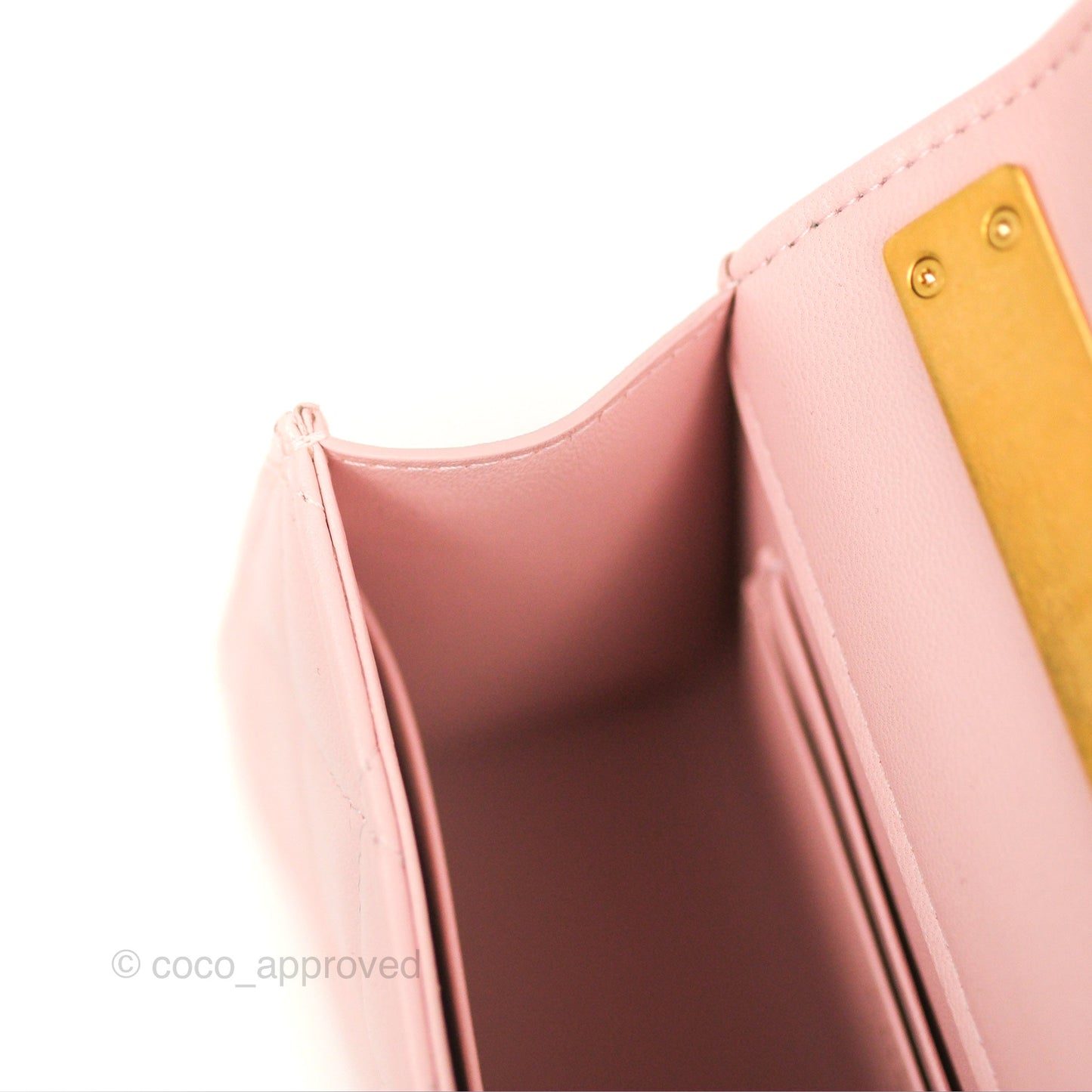 Chanel Enamel Top Handle Clutch with Chain Pink Lambskin Aged Gold Hardware 22B