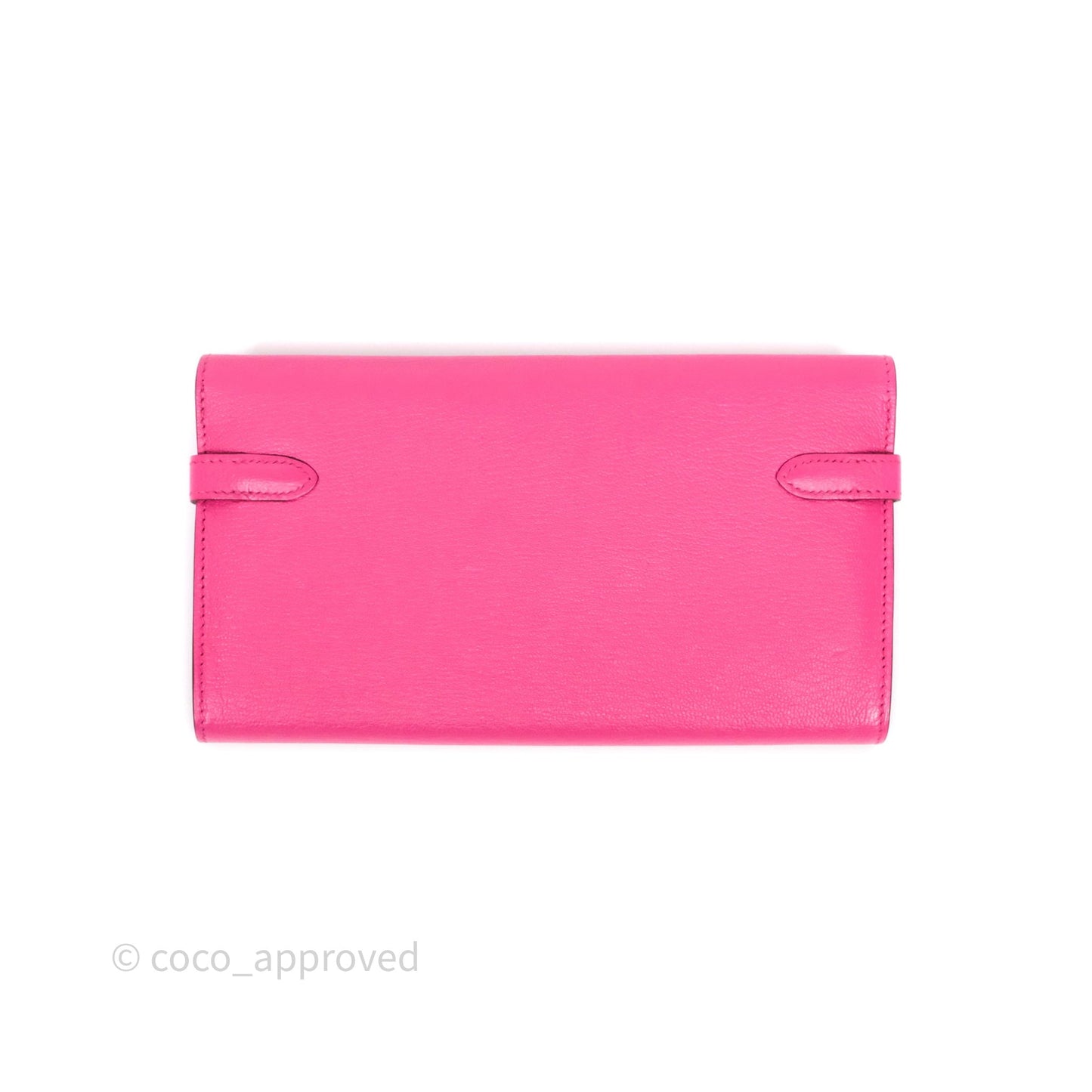 Hermès Kelly Wallet Pink Chevre Mysore Palladium Hardware