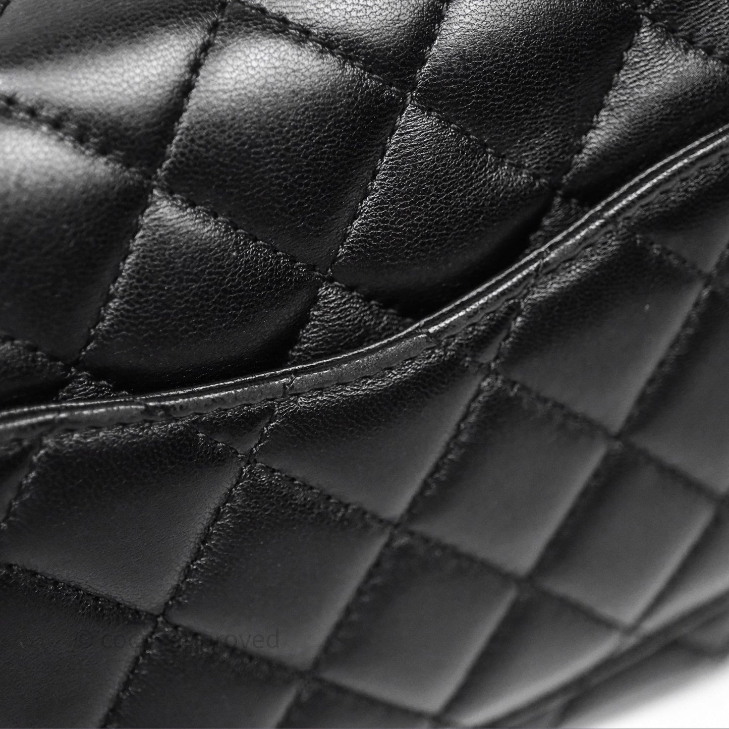 Chanel Pearl Crush Mini Square Quilted Black Lambskin Aged Gold Hardware