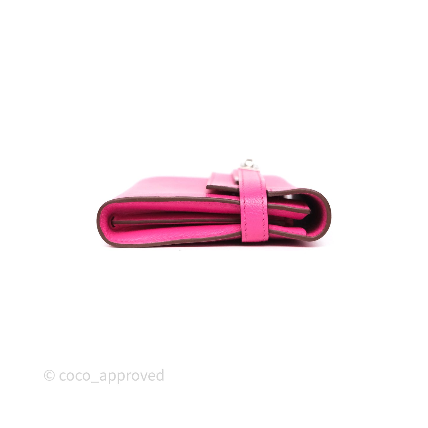 Hermès Kelly Wallet Pink Chevre Mysore Palladium Hardware