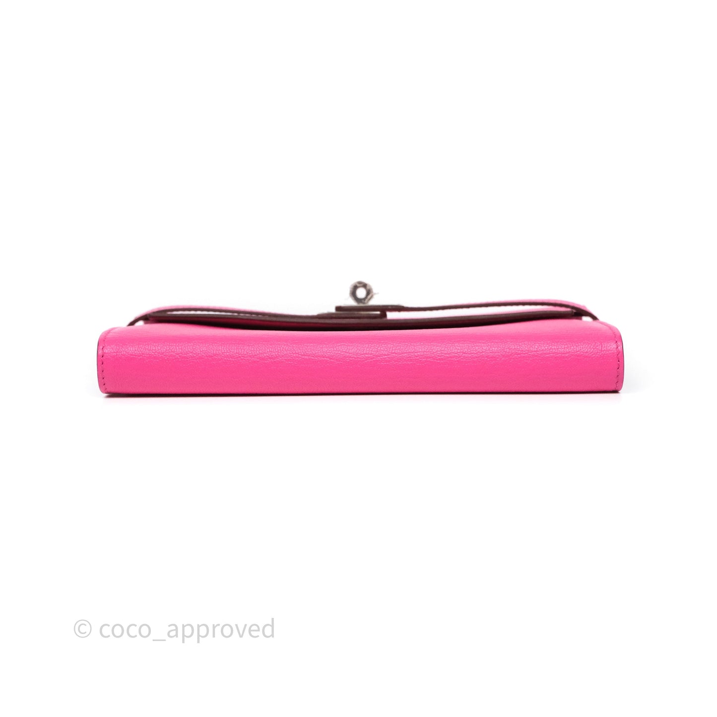 Hermès Kelly Wallet Pink Chevre Mysore Palladium Hardware