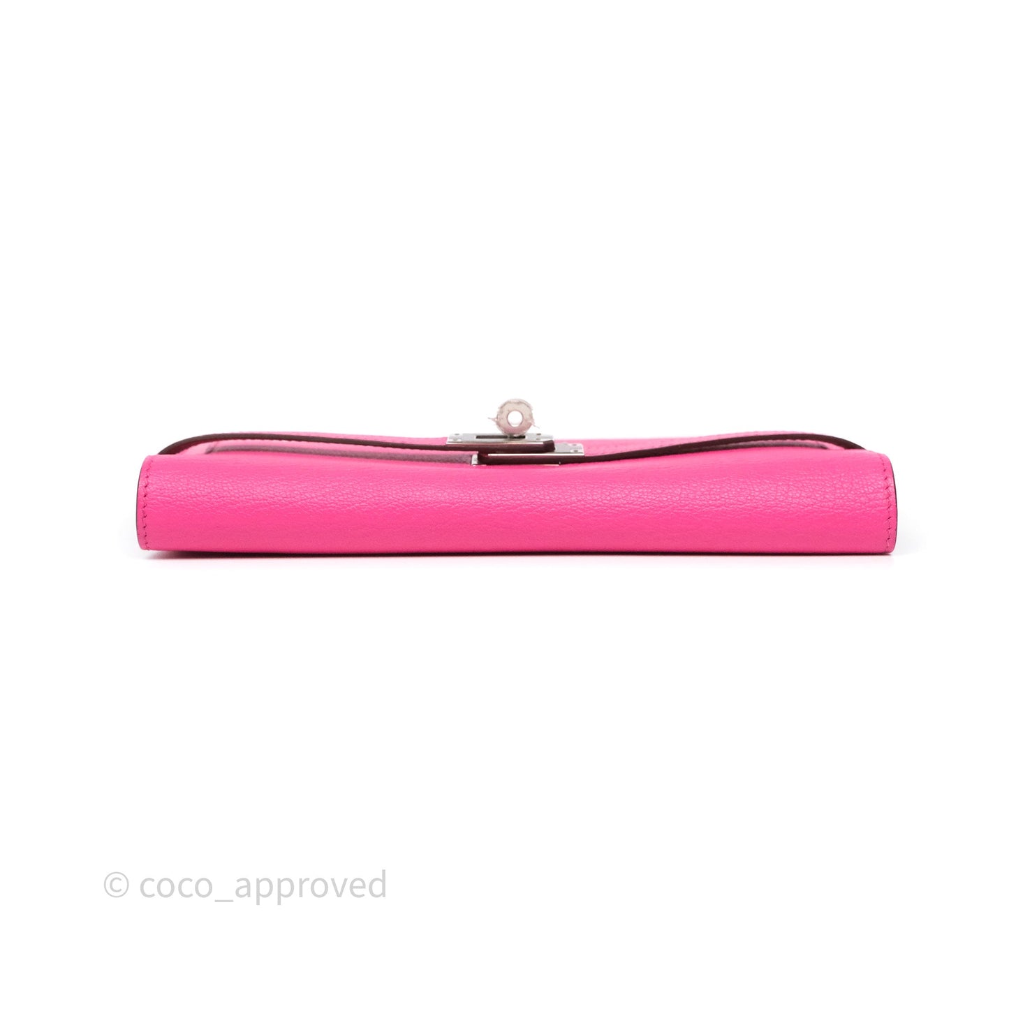 Hermès Kelly Wallet Pink Chevre Mysore Palladium Hardware