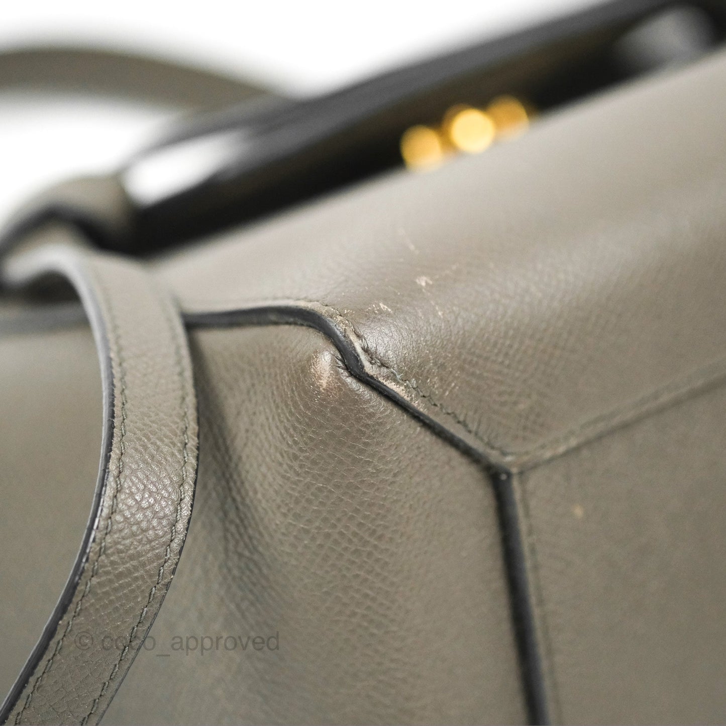 Celine Micro Belt Bag Grey Grained Calfskin Gold Hardware
