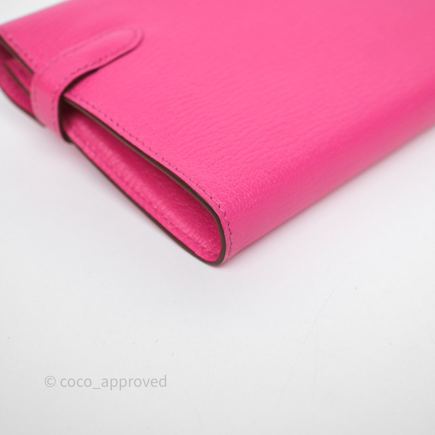 Hermès Kelly Wallet Pink Chevre Mysore Palladium Hardware