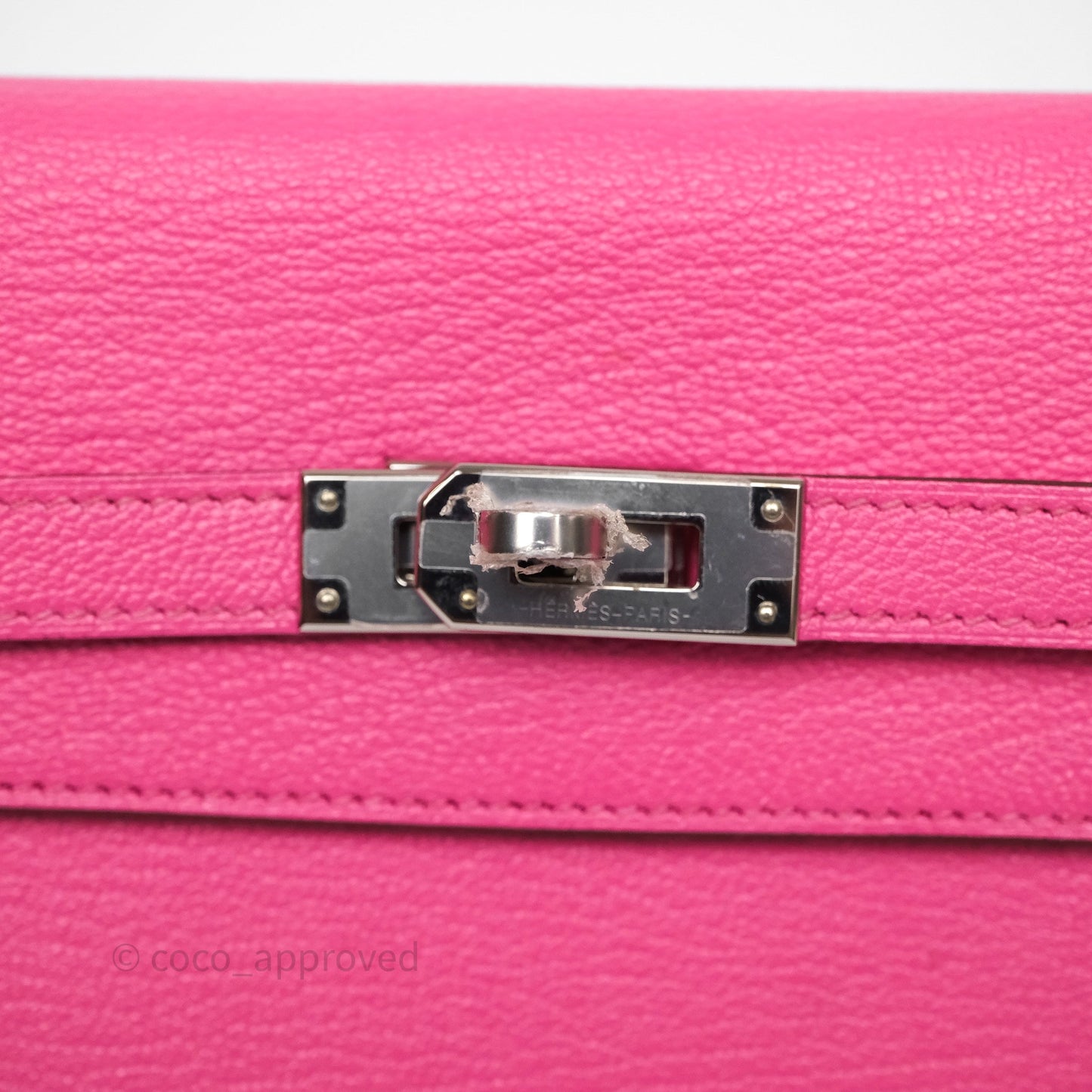 Hermès Kelly Wallet Pink Chevre Mysore Palladium Hardware