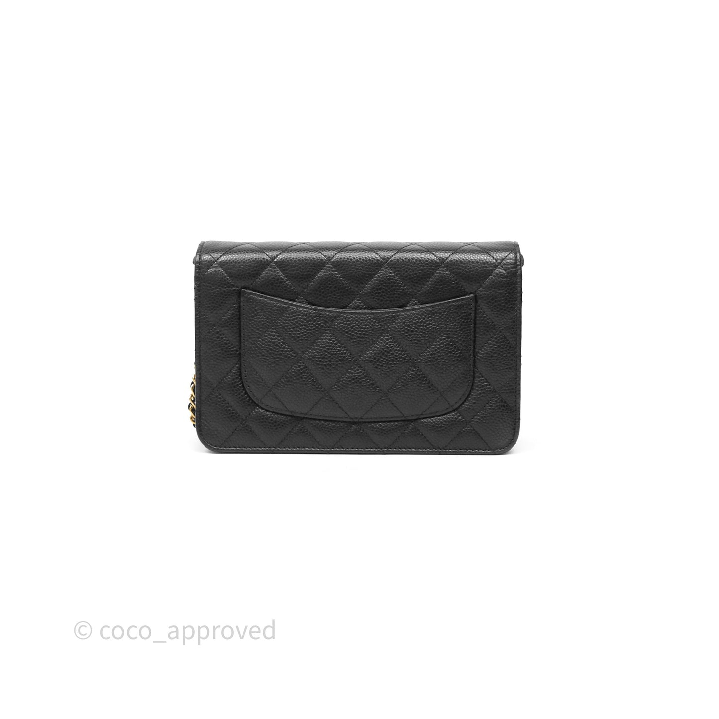 Chanel Quilted WOC Black Caviar Gold Hardware