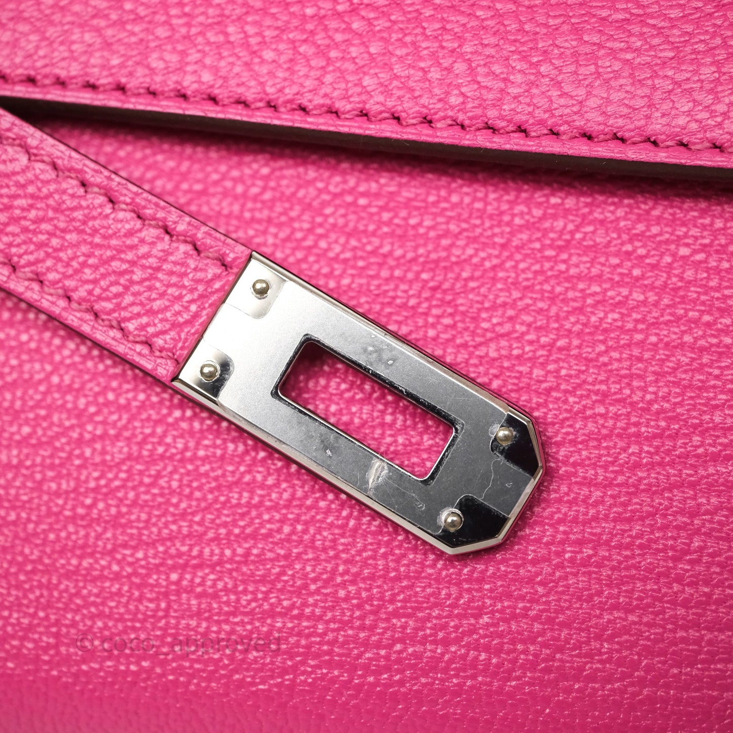 Hermès Kelly Wallet Pink Chevre Mysore Palladium Hardware