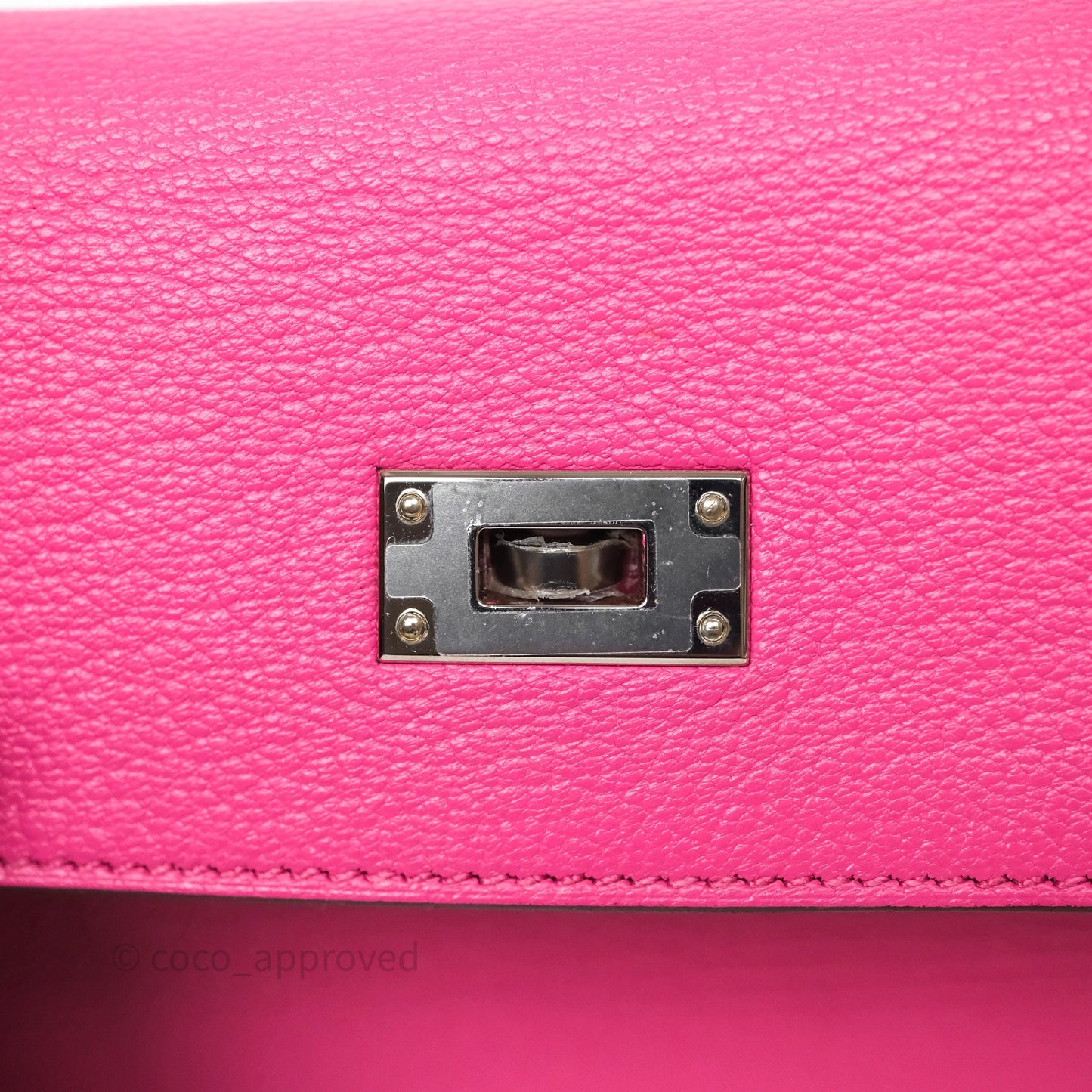 Hermès Kelly Wallet Pink Chevre Mysore Palladium Hardware