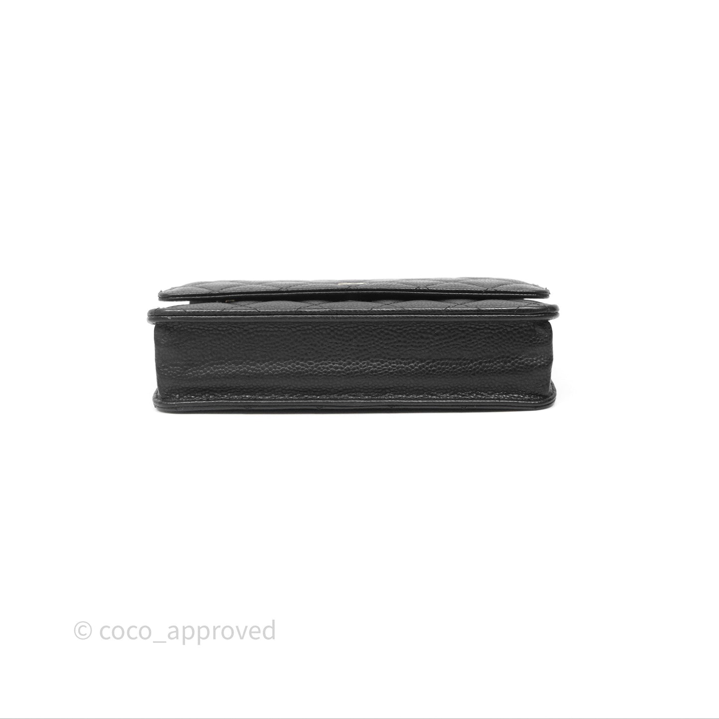 Chanel Quilted WOC Black Caviar Gold Hardware