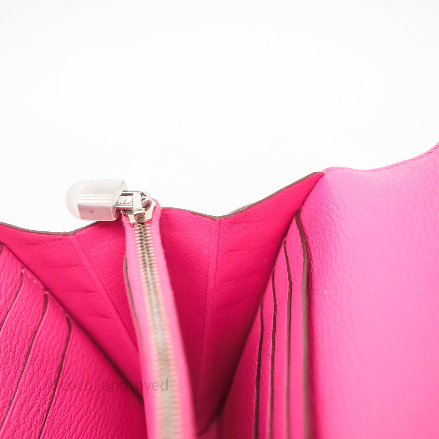 Hermès Kelly Wallet Pink Chevre Mysore Palladium Hardware