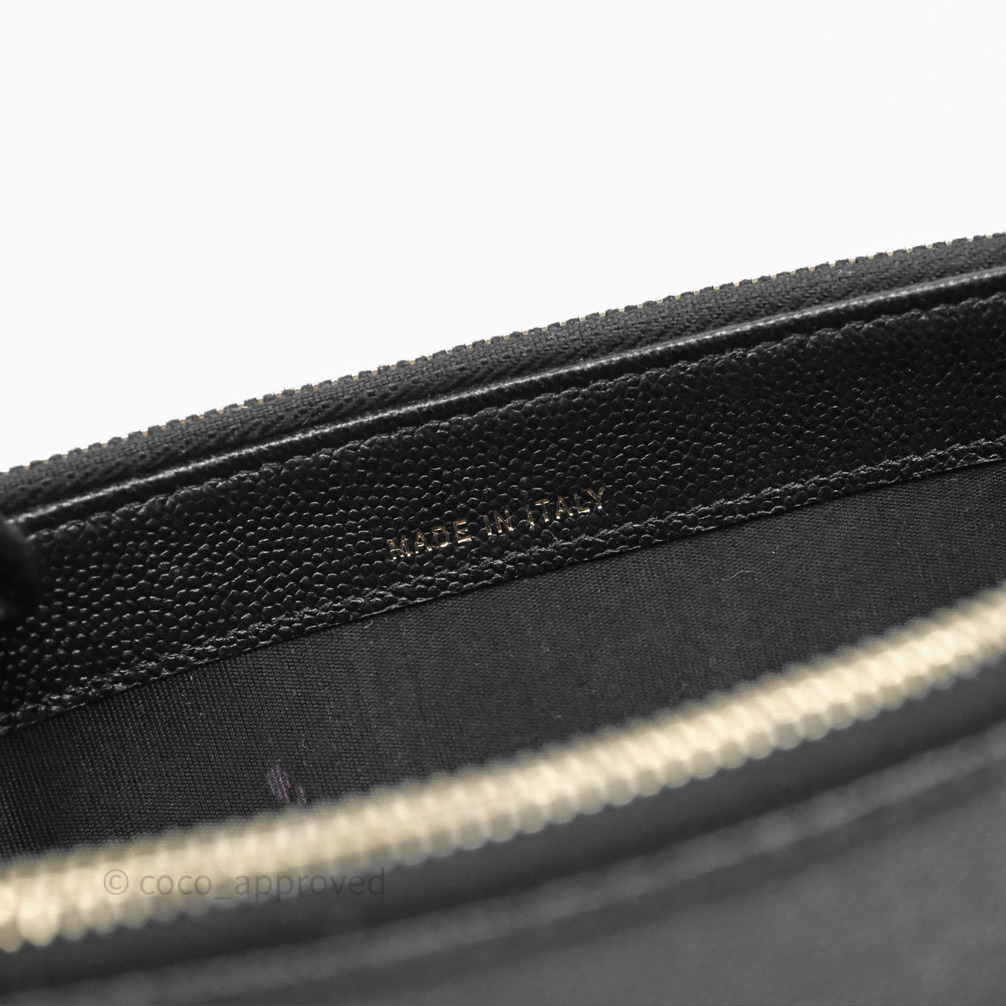 Chanel Double Zip Clutch With Chain Caviar Black Gold Hardware