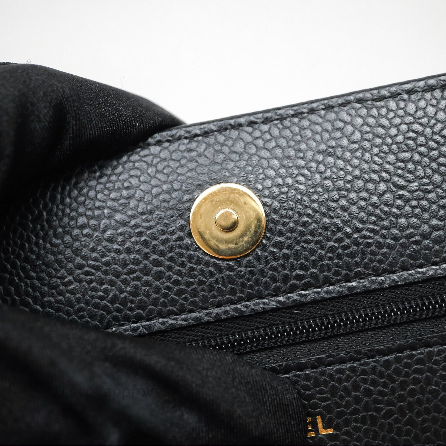 Chanel Quilted WOC Black Caviar Gold Hardware