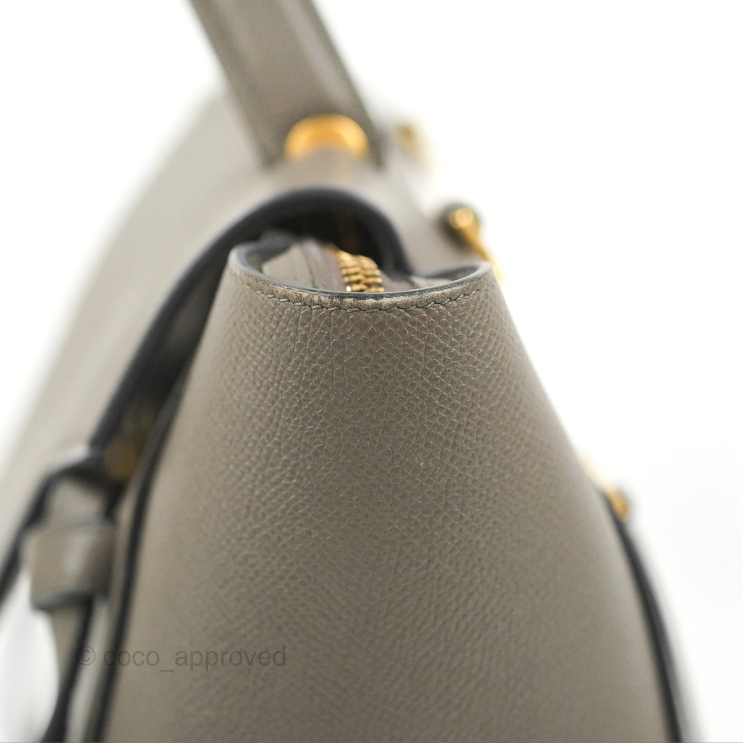 Celine Micro Belt Bag Grey Grained Calfskin Gold Hardware