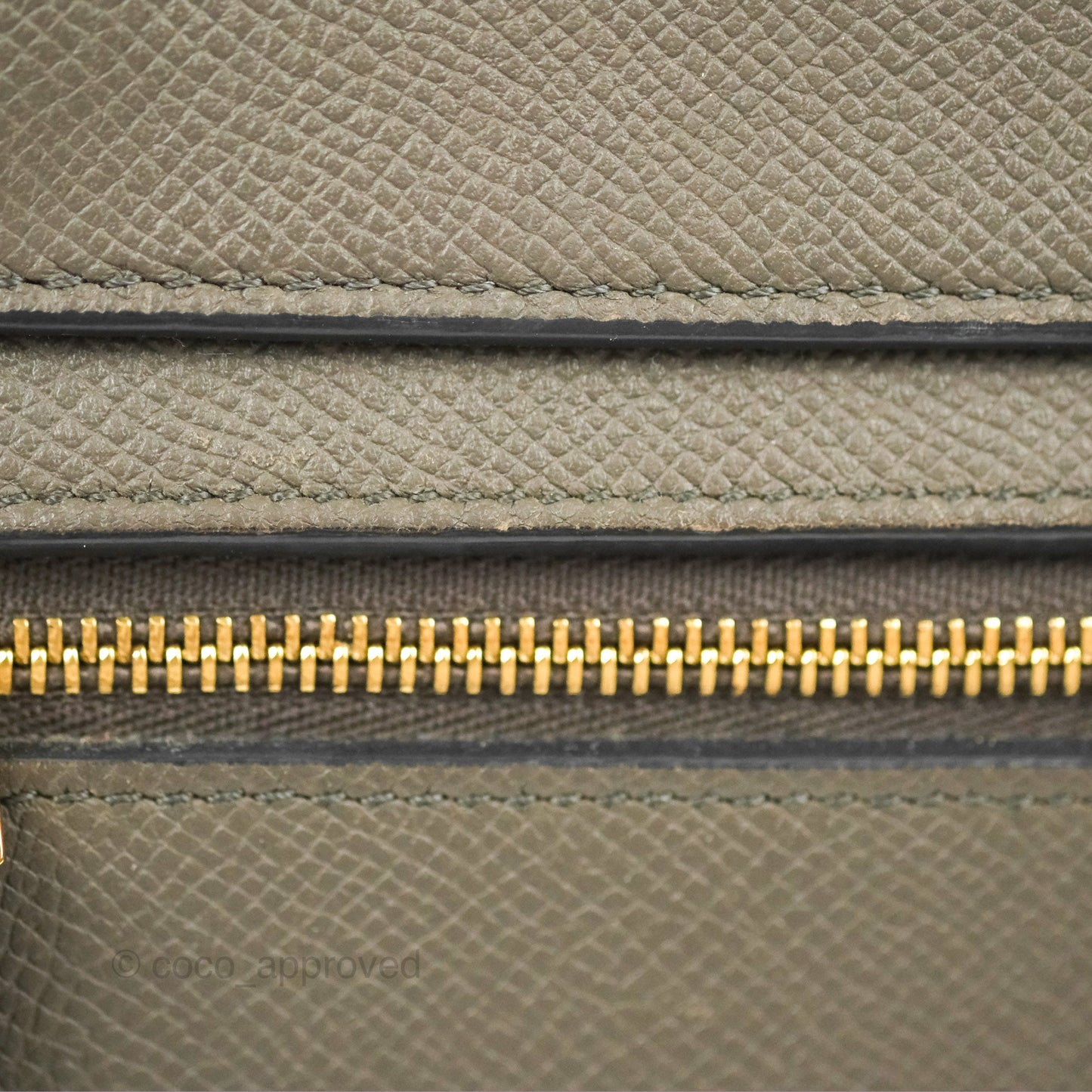 Celine Micro Belt Bag Grey Grained Calfskin Gold Hardware