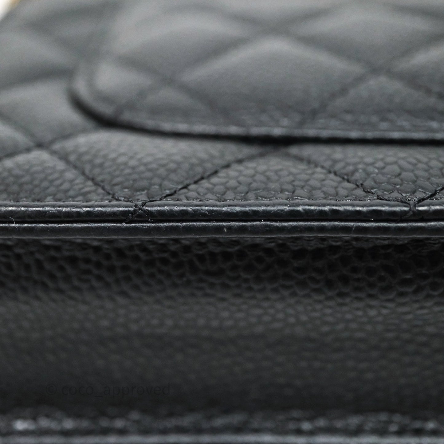 Chanel Quilted WOC Black Caviar Gold Hardware