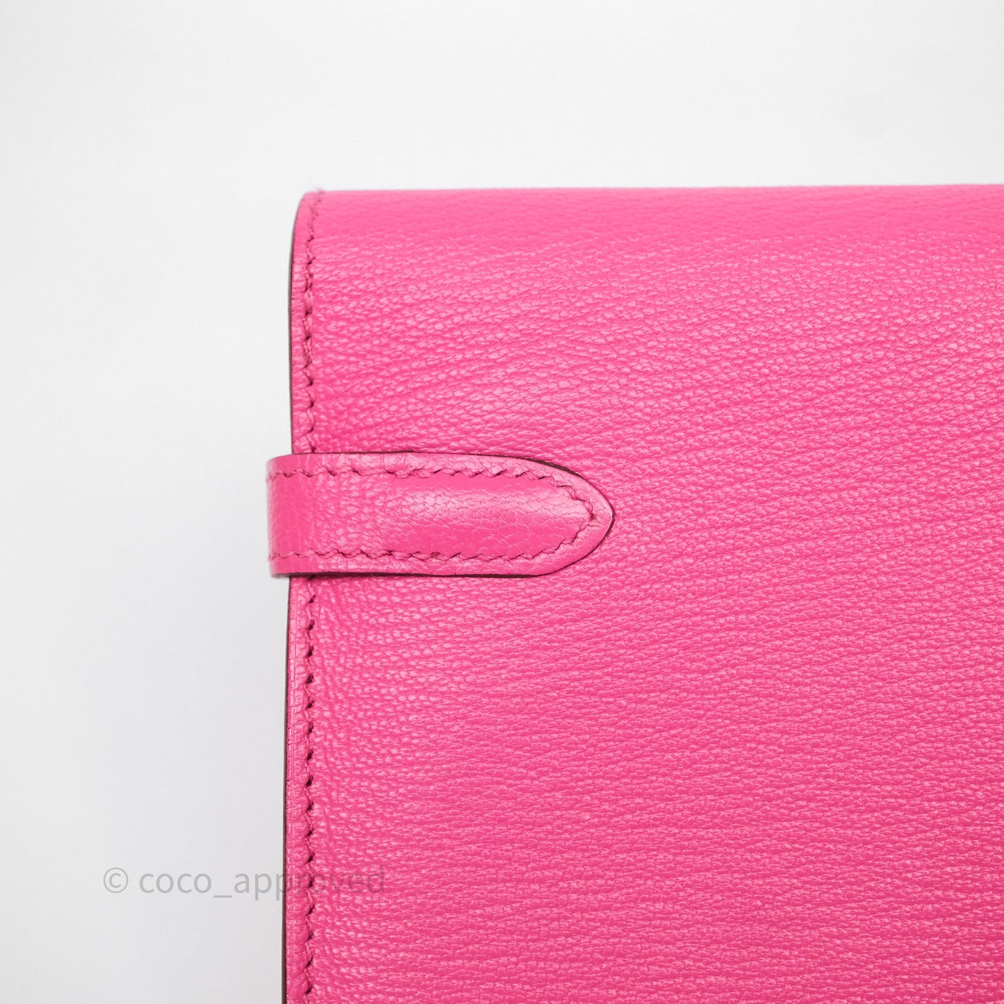 Hermès Kelly Wallet Pink Chevre Mysore Palladium Hardware