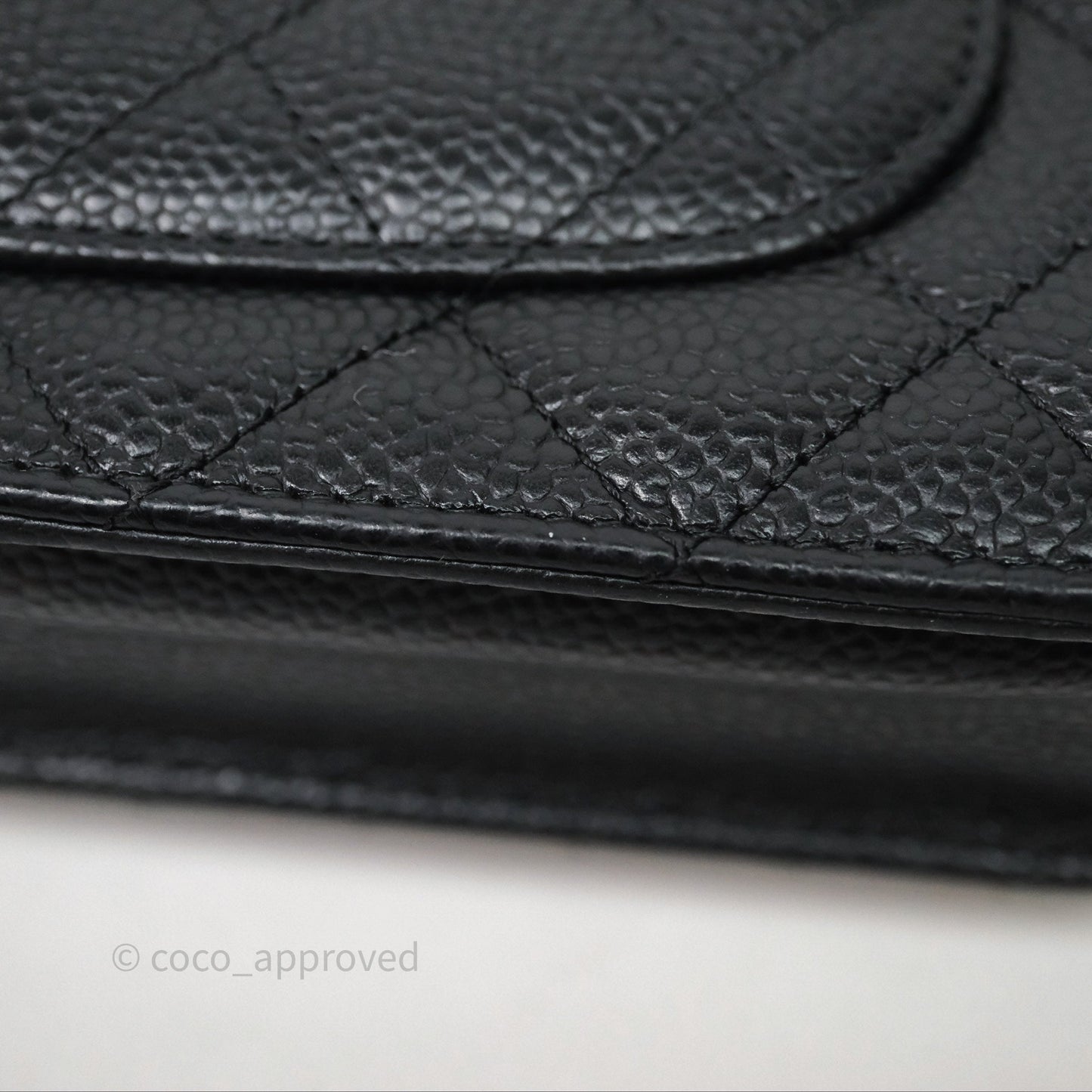 Chanel Quilted WOC Black Caviar Gold Hardware