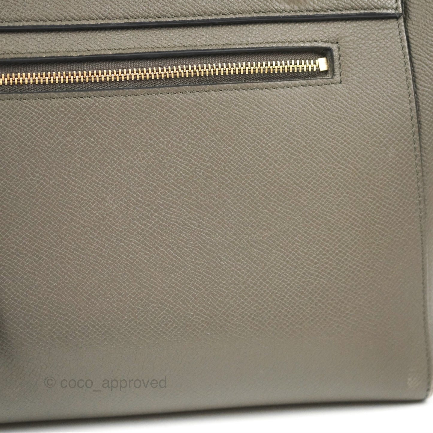 Celine Micro Belt Bag Grey Grained Calfskin Gold Hardware