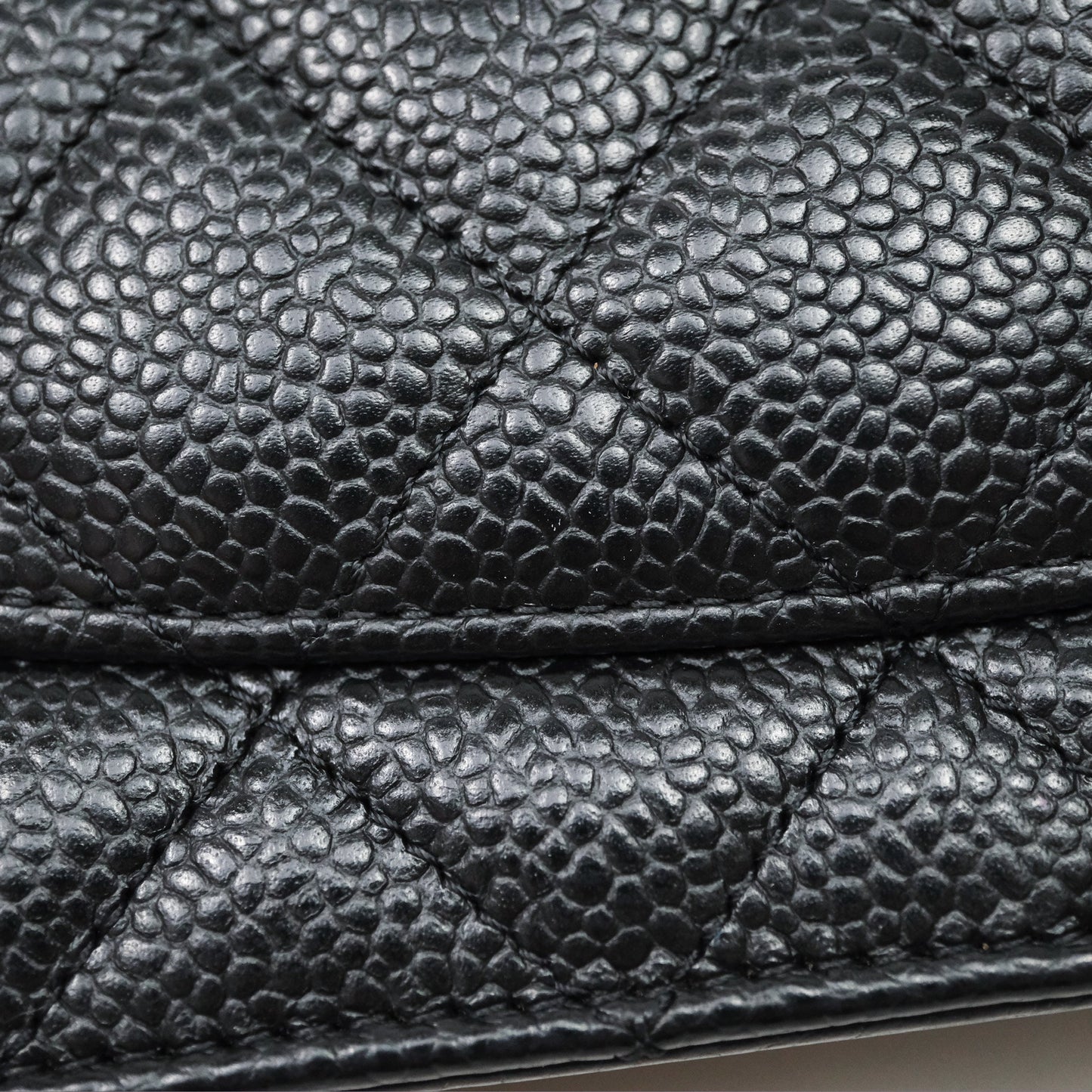 Chanel Quilted WOC Black Caviar Gold Hardware