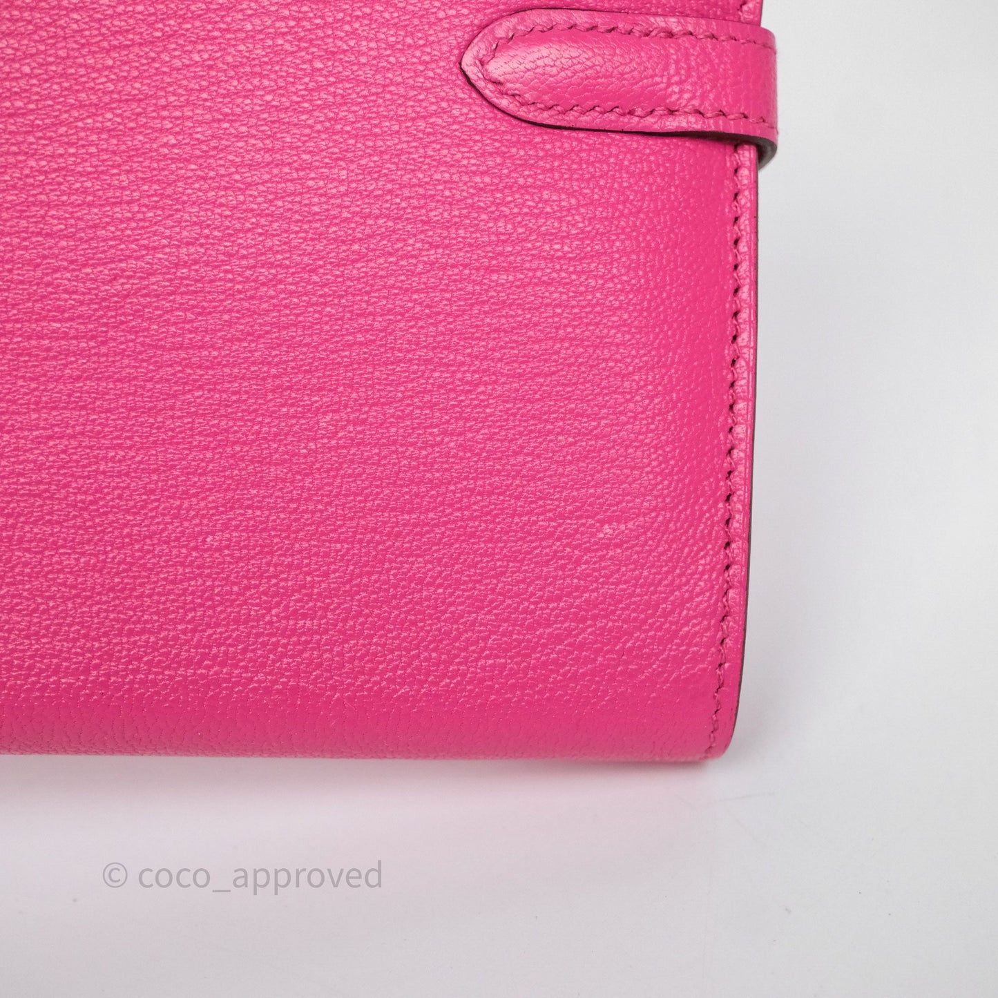 Hermès Kelly Wallet Pink Chevre Mysore Palladium Hardware