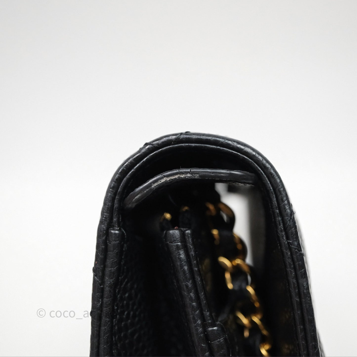 Chanel Quilted WOC Black Caviar Gold Hardware
