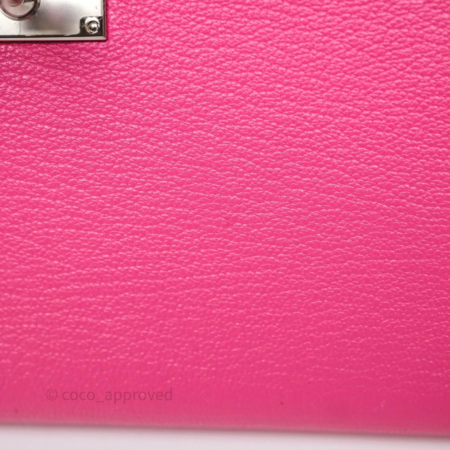 Hermès Kelly Wallet Pink Chevre Mysore Palladium Hardware