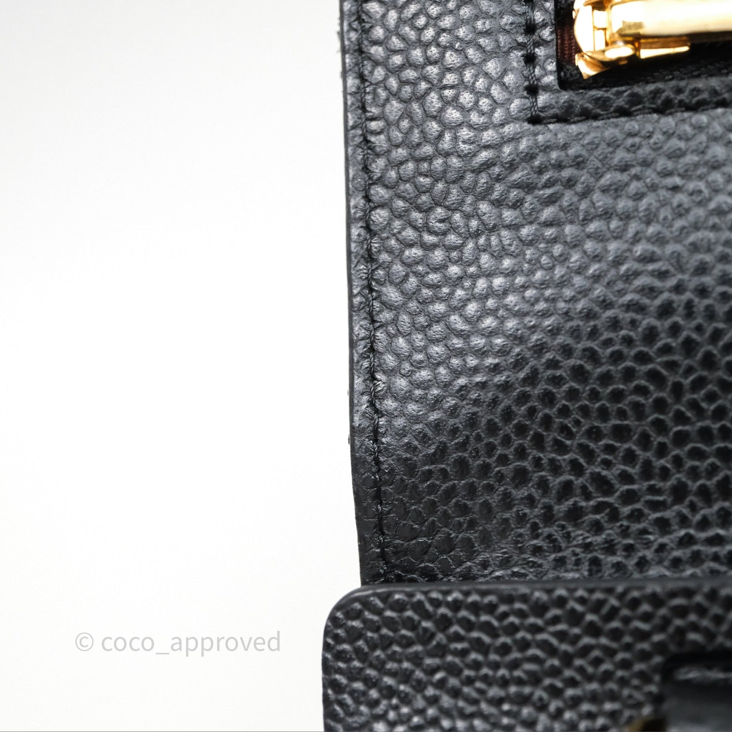 Chanel Quilted WOC Black Caviar Gold Hardware