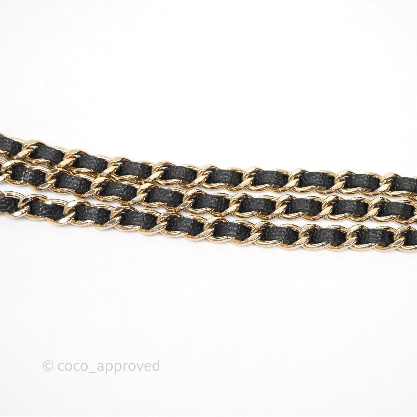 Chanel Double Zip Clutch With Chain Caviar Black Gold Hardware