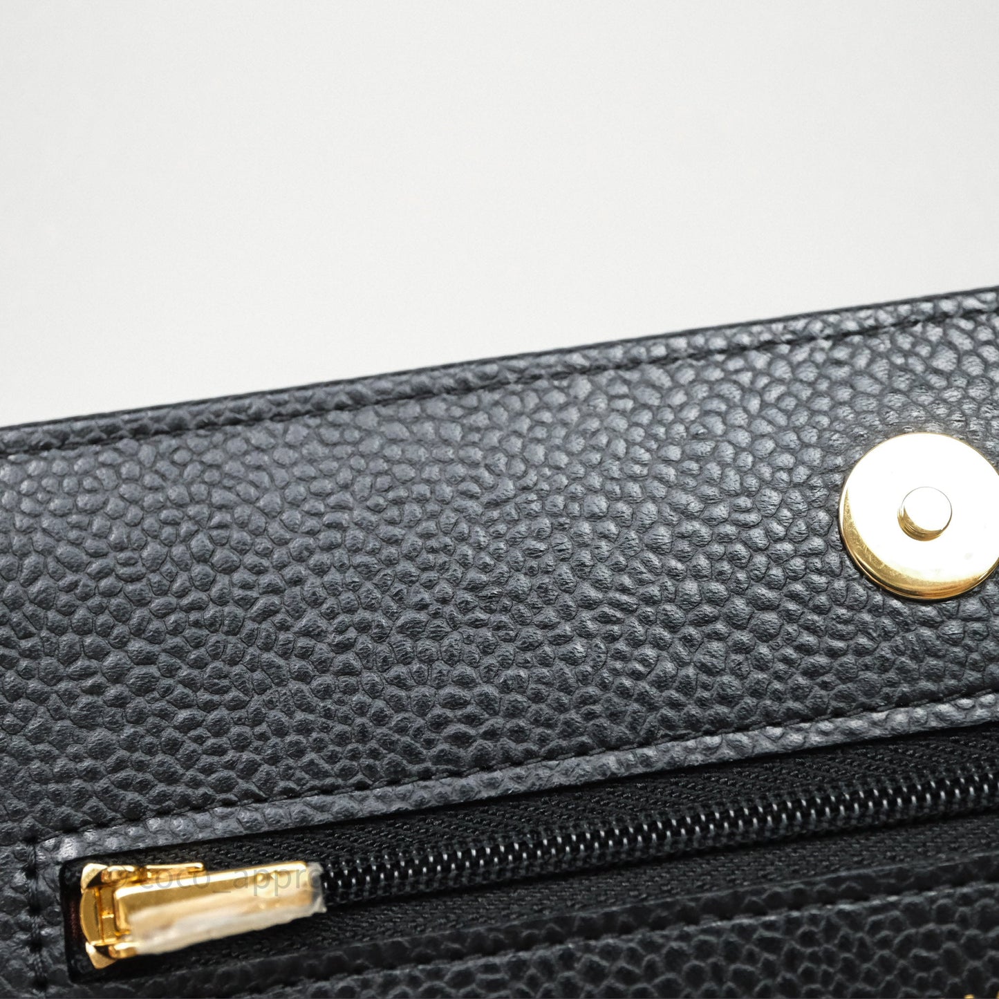Chanel Quilted WOC Black Caviar Gold Hardware