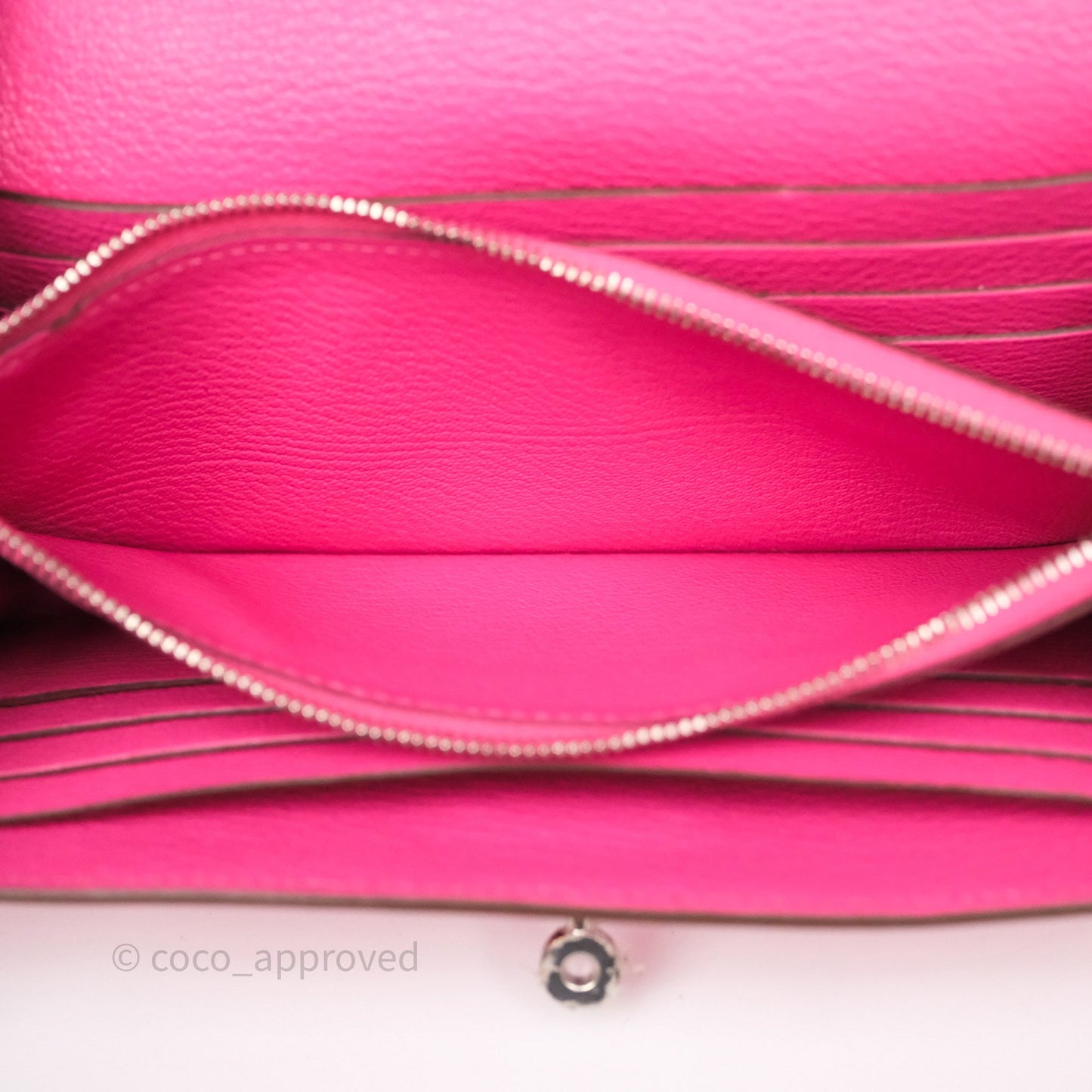 Hermès Kelly Wallet Pink Chevre Mysore Palladium Hardware