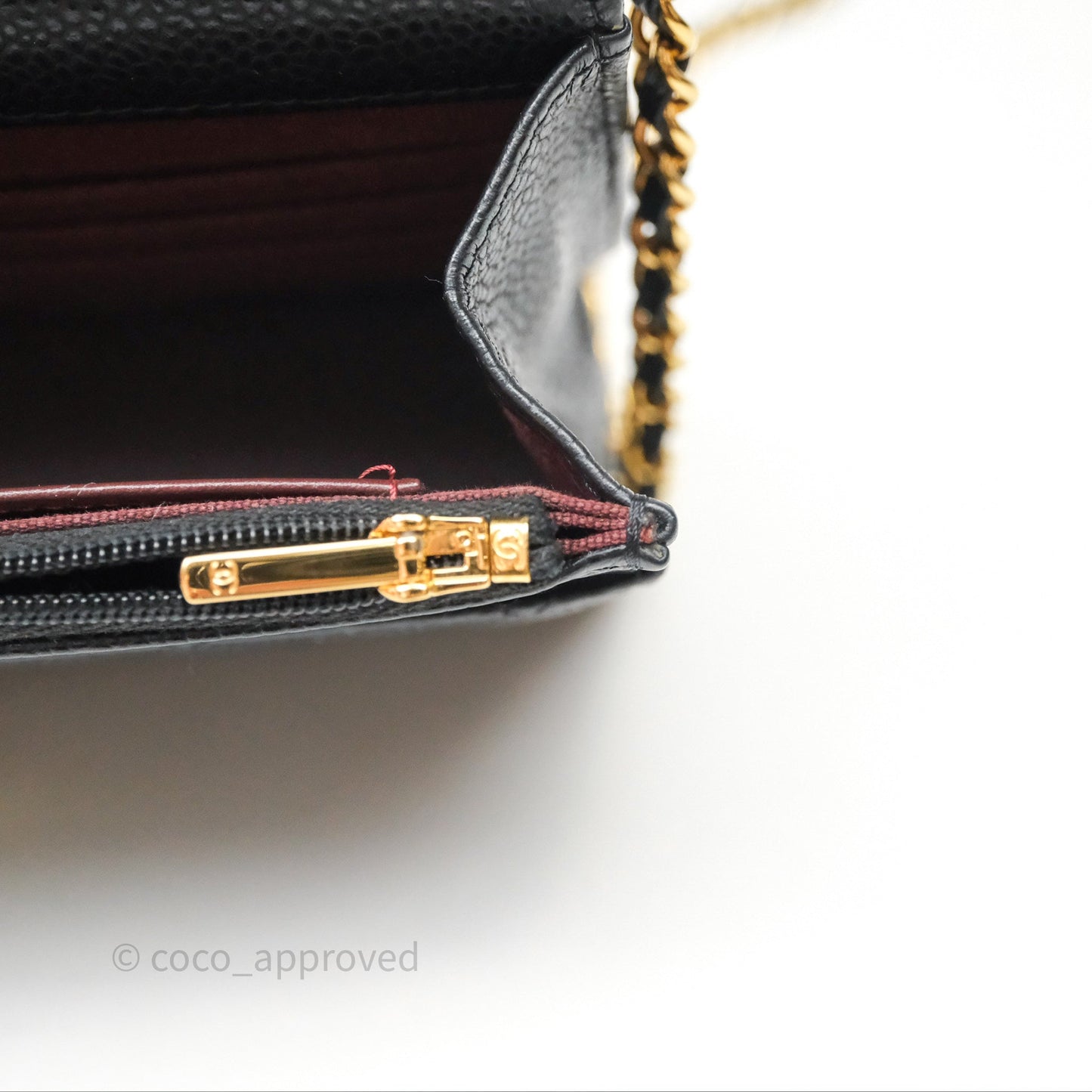 Chanel Quilted WOC Black Caviar Gold Hardware