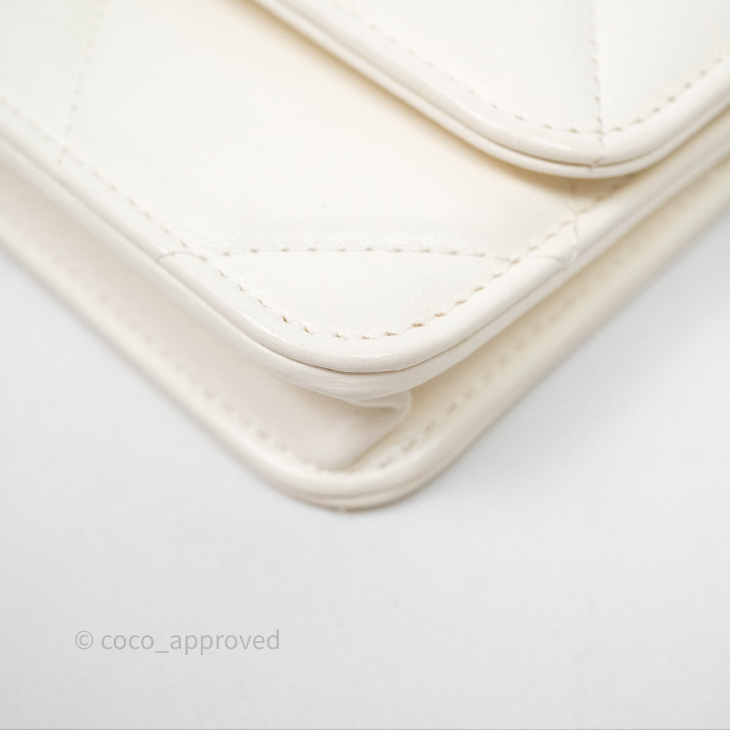 Chanel 19 Clutch With Chain Ivory White Lambskin Mixed Hardware