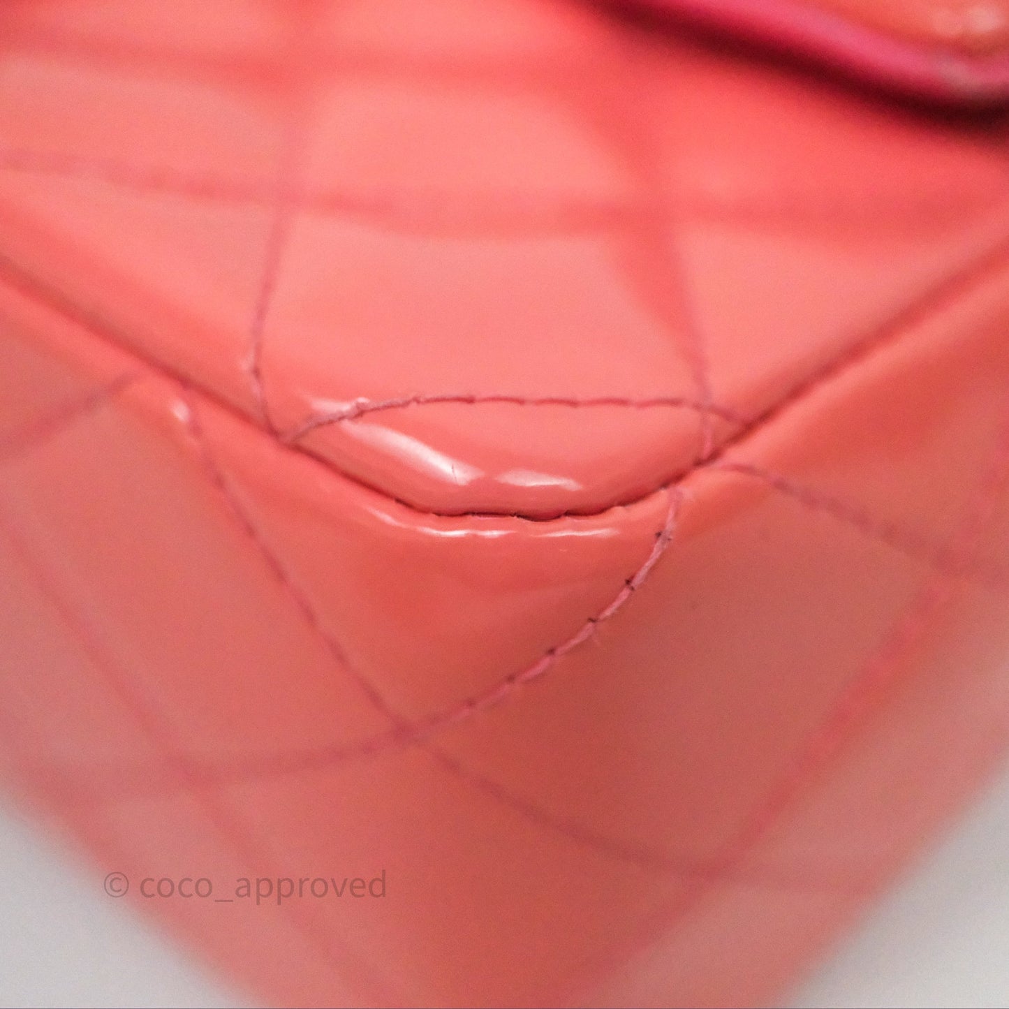Chanel Quilted Mini Rectangular Pink Patent Silver Hardware